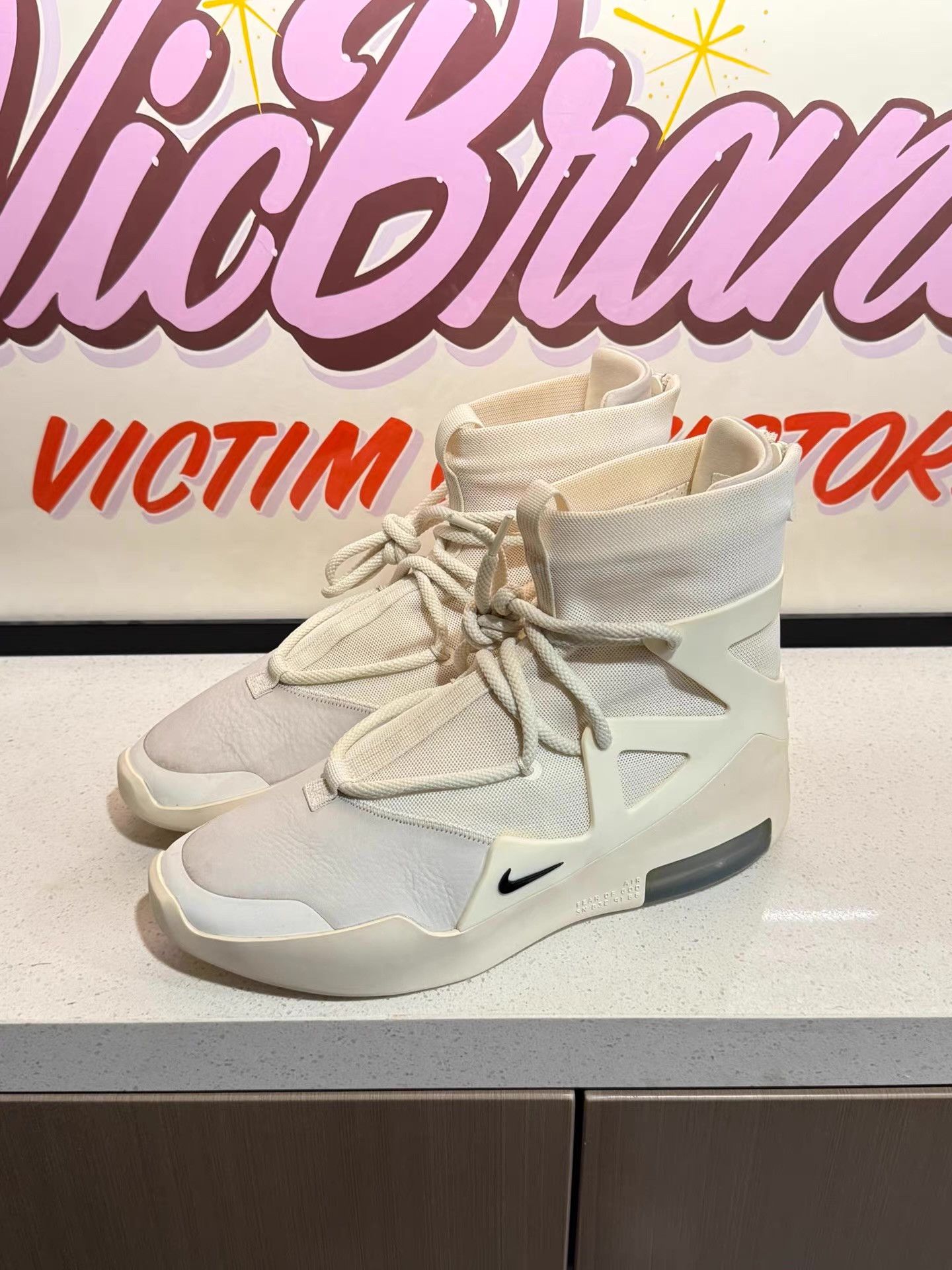 Nike Fear of God x Nike Air Fear of God 1 Black Fog colorway Ｑ20 Size US 8 / EU 41 - 1 Thumbnail