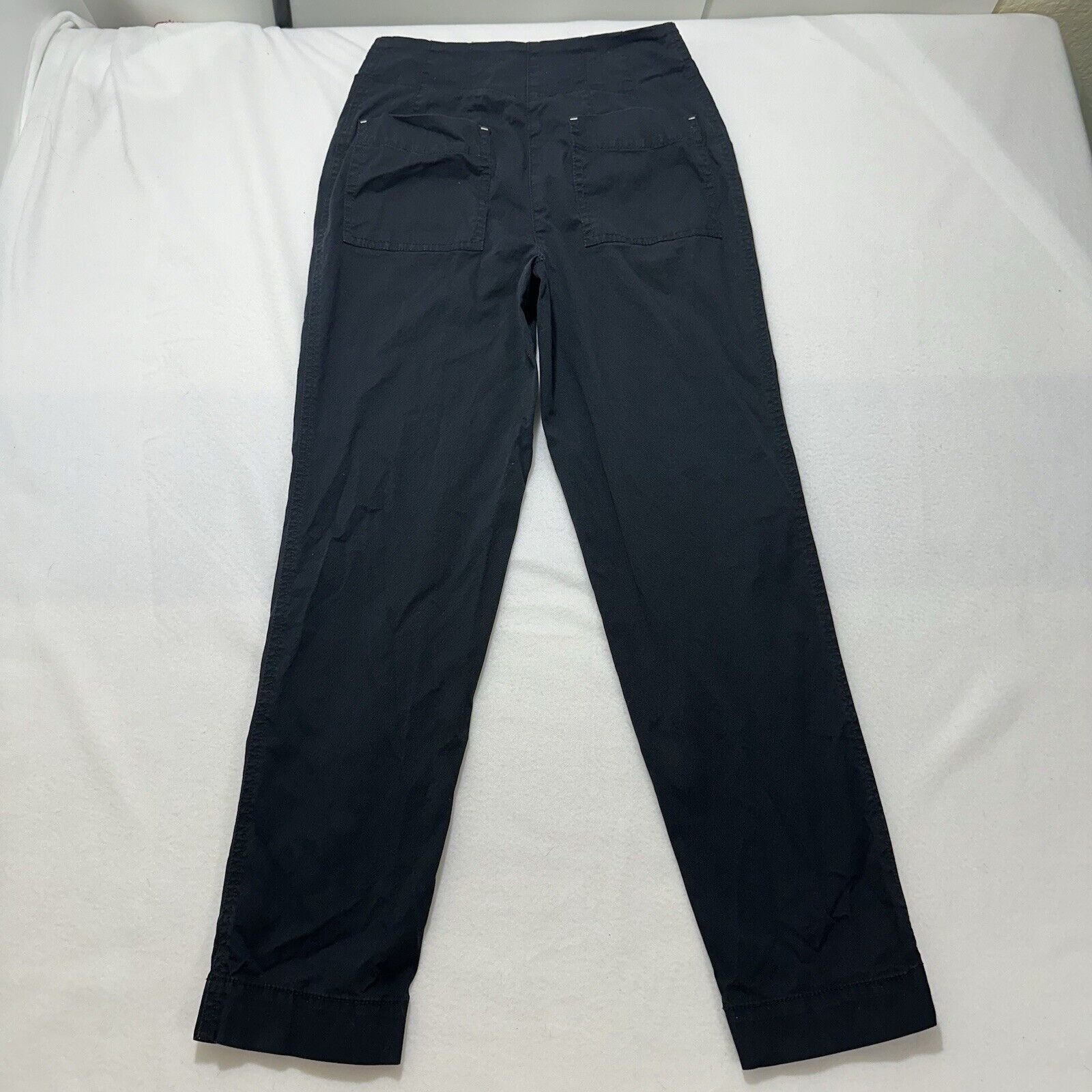 Anthropologie Maeve 2 Black High Rise Flat Front Chino Pants (25x27) Size 26" / US 2 / IT 38 - 6 Thumbnail