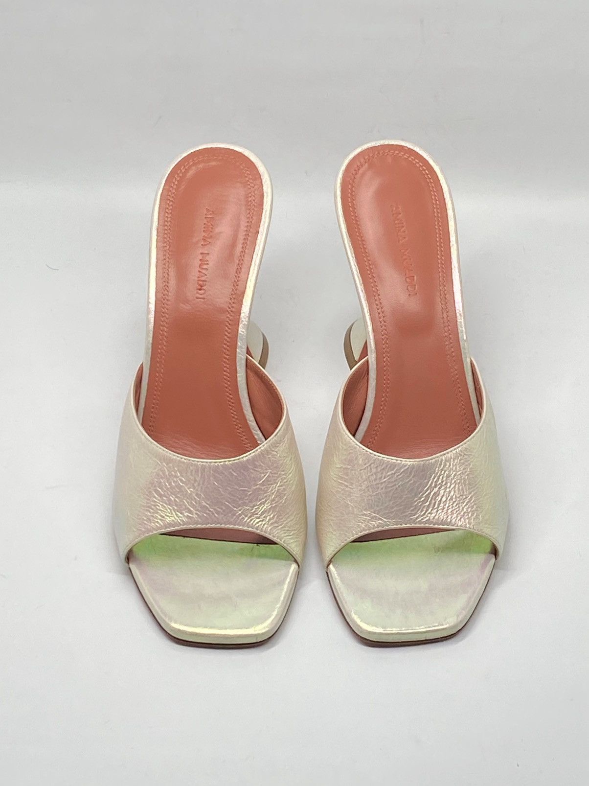 Amina Muaddi Amina Muaddi Lupita Holographic Leather Mule size 39 Size US 9 / IT 39 - 3 Thumbnail
