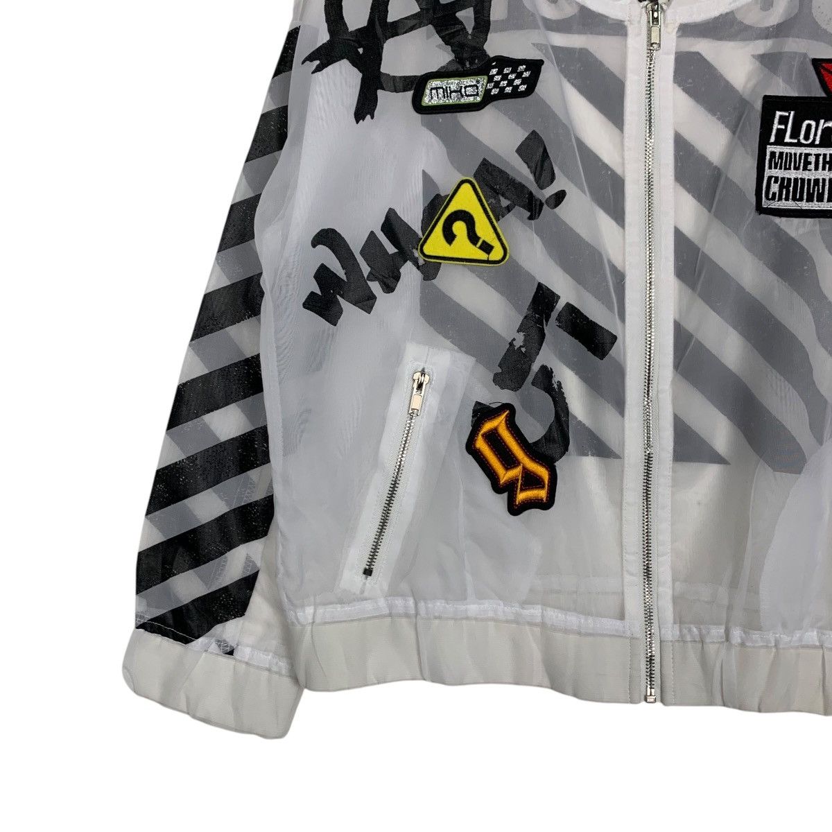 Japanese Brand KUSO Printed Polyester Light Jacket #2766-C125 Size M / US 6-8 / IT 42-44 - 6 Thumbnail