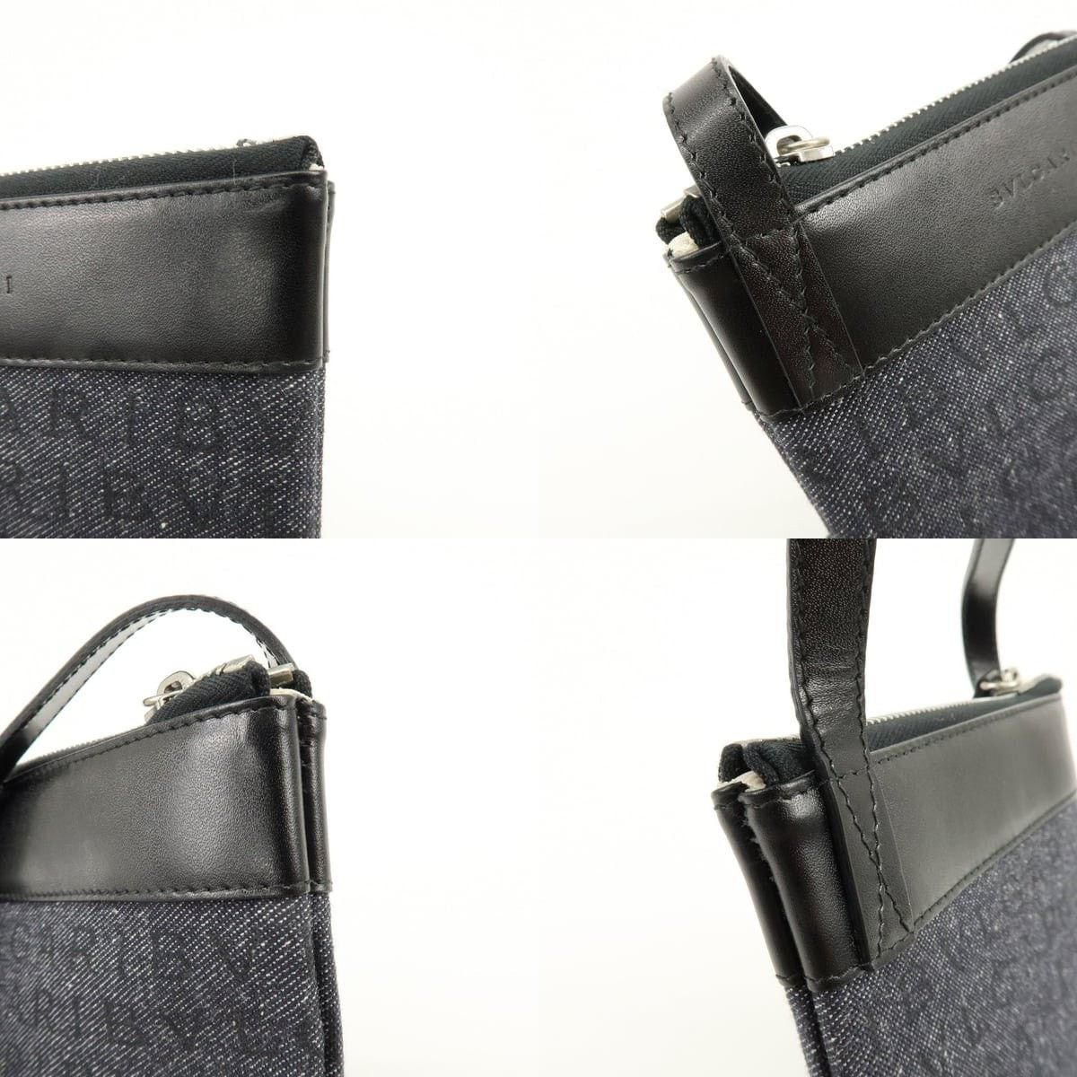 Bvlgari Bvlgari Logo Mania Denim Leather Crossbody Bag Black Size ONE SIZE - 6 Thumbnail