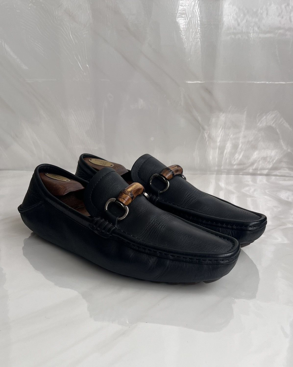 Gucci Gucci Men’s Horsebit Black Bamboo leather loafer Size US 8 / EU 41 - 1 Thumbnail
