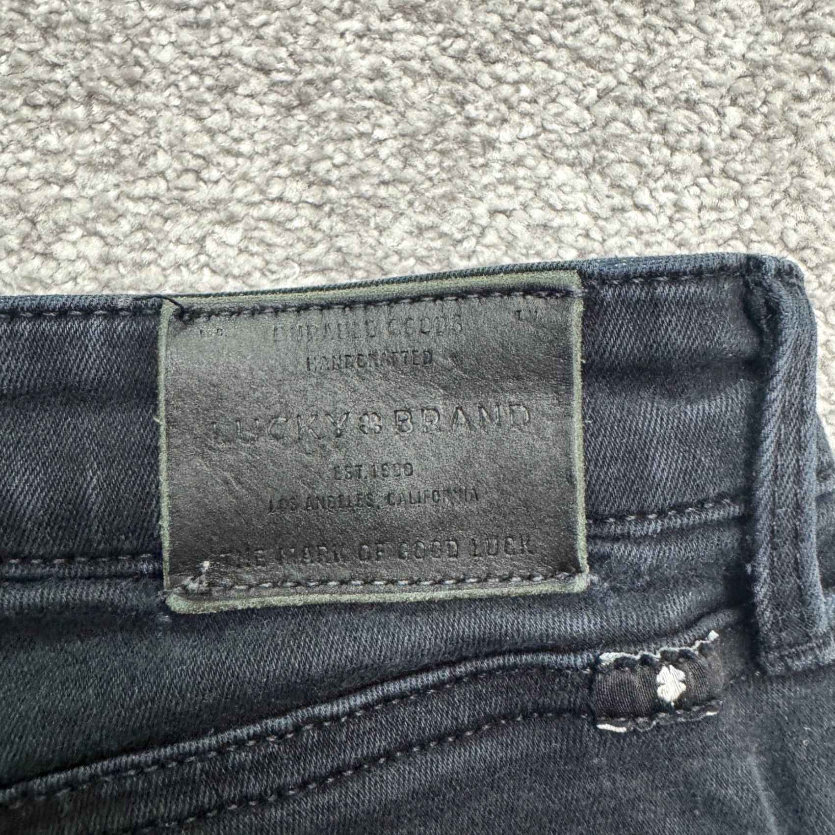 Lucky Brand VINTAGE Lucky Brand Windwill AVA Skinny Denim Jeans Womens 12 High Rise Black 31x28 Size 34" / US 12 / IT 48 - 4 Thumbnail