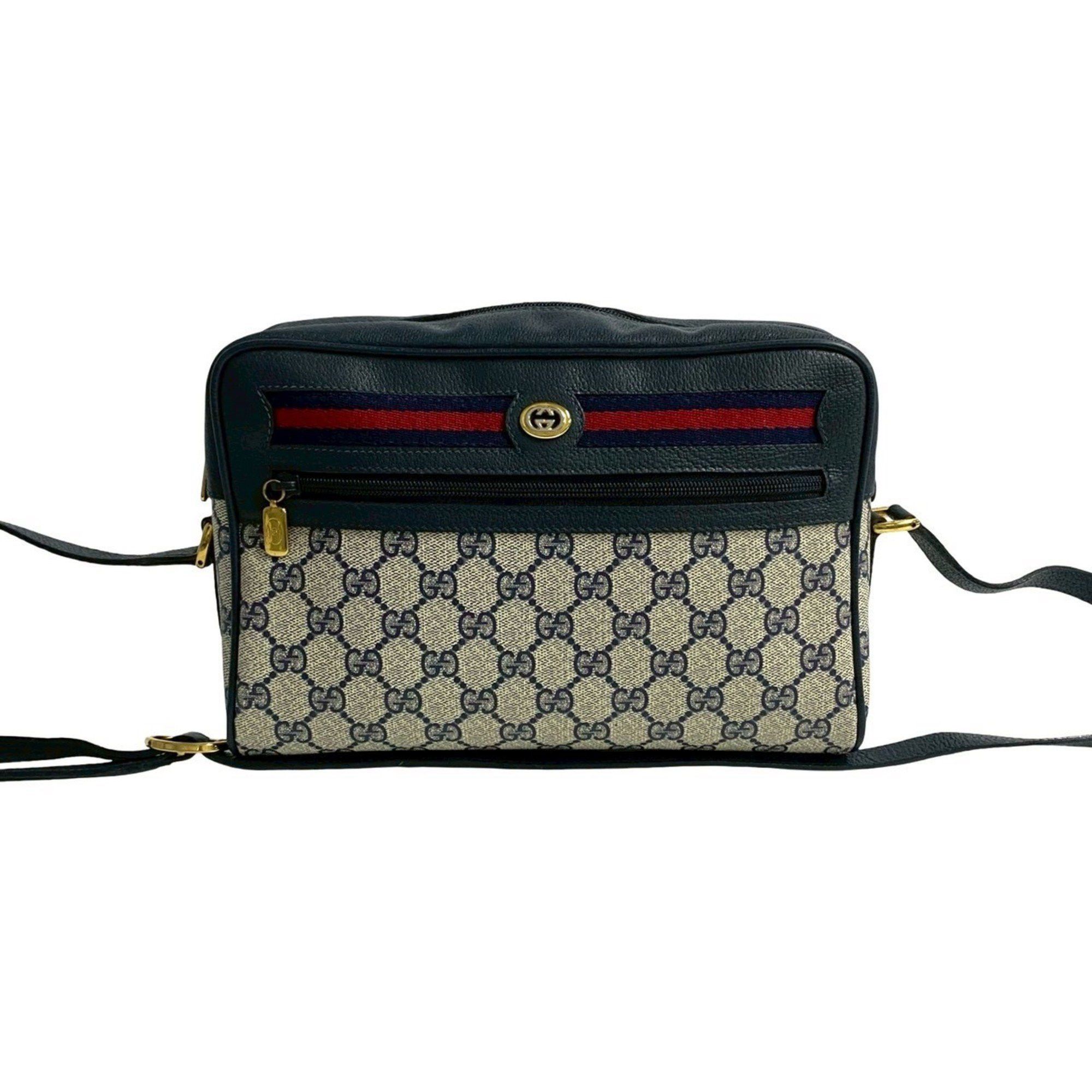 GUCCI Old Gucci Sherry Line GG Logo Pattern Leather Genuine Mini - Main Image