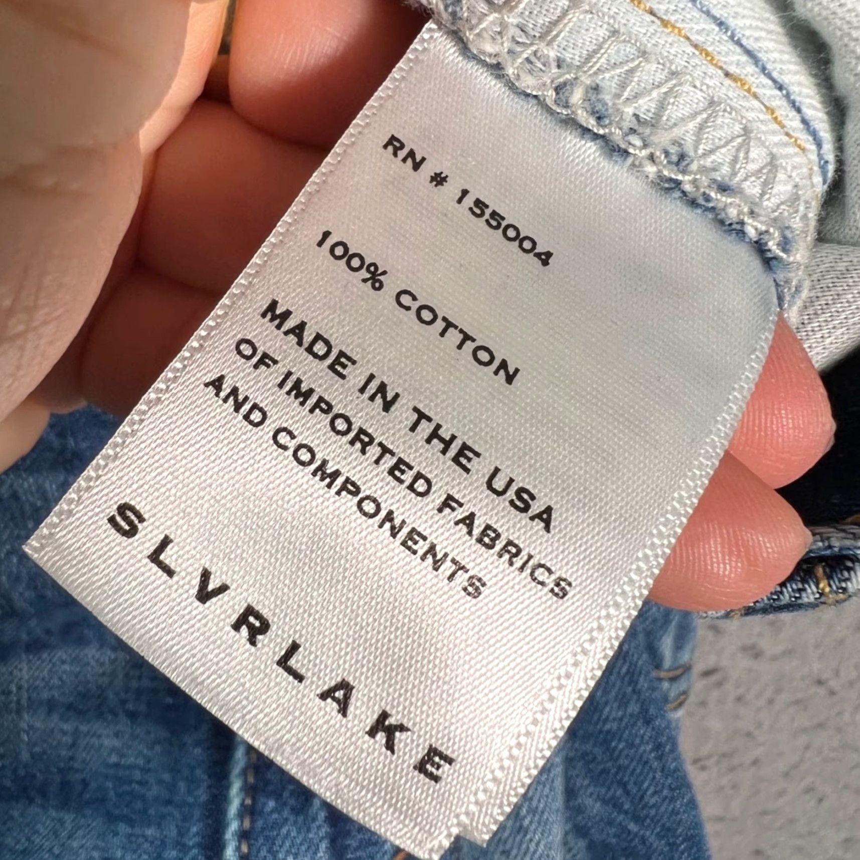 SLVRLAKE SLVRLAKE Womens Denim Jeans High Rise Wide Leg 23 Premium USA Blue Jeans 5-Pocket Size 40" / US 18 - 4 Thumbnail