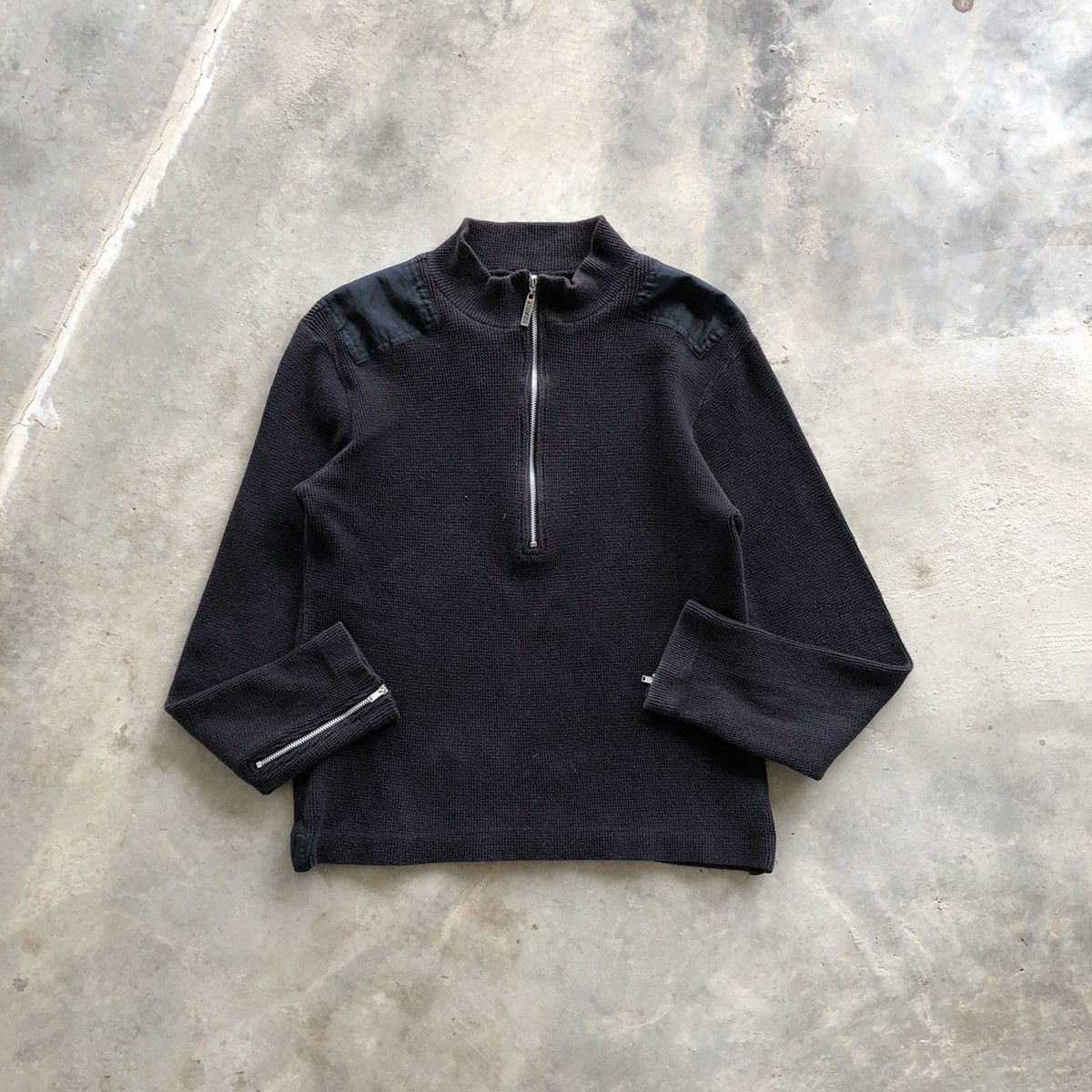 image of Archival Clothing x Gaultier Homme Objet Gaultier Homme Object By Jpg Half Zip Long Sleeve Shirt in