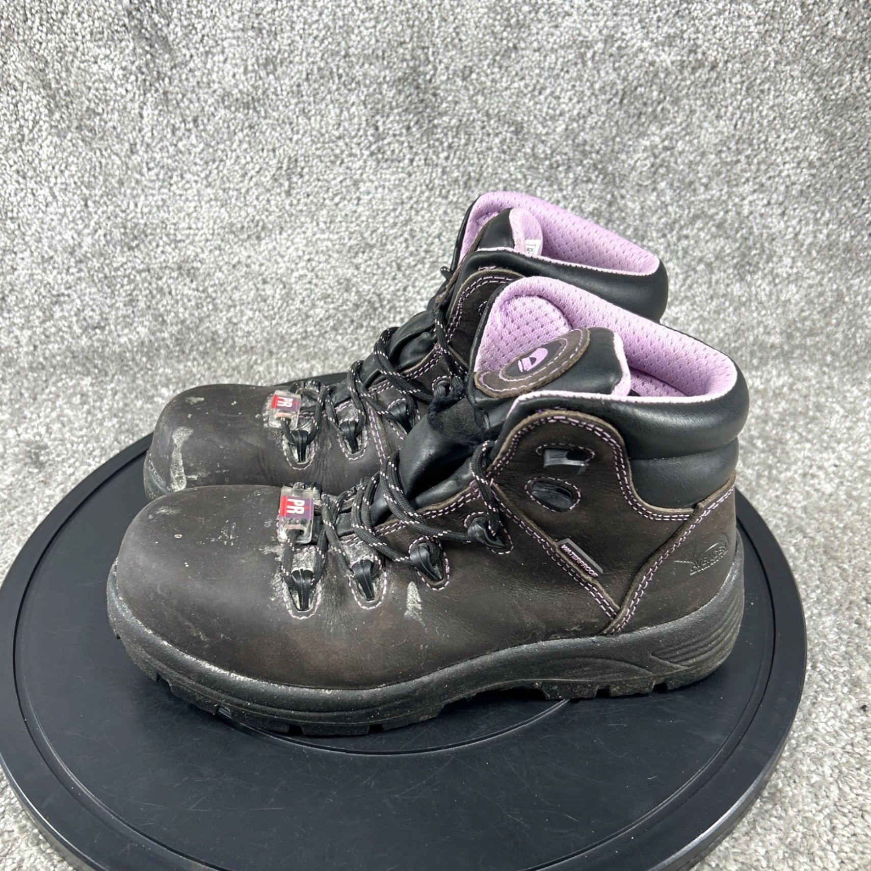 Vintage VINTAGE Avenger Men's Leather Combat Boots Size 7D Brown Slip-Resistant Steel Toe Work Shoes Size US 7 / IT 37 - 3 Thumbnail