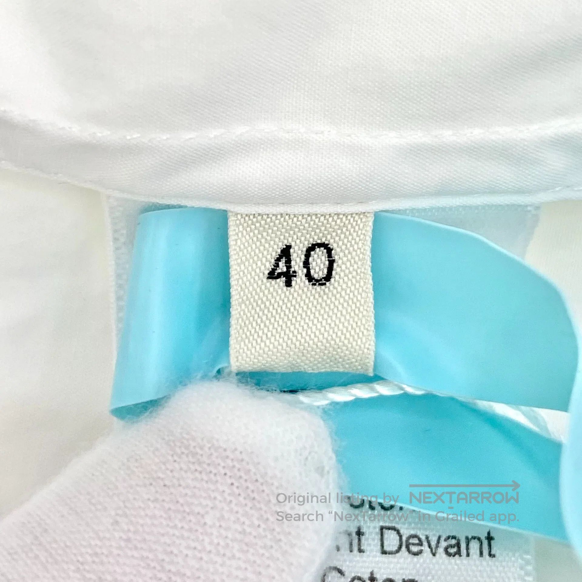 Celine CELINE White cotton round neck long sleeve shirt| Size S / US 4 / IT 40 - 6 Thumbnail