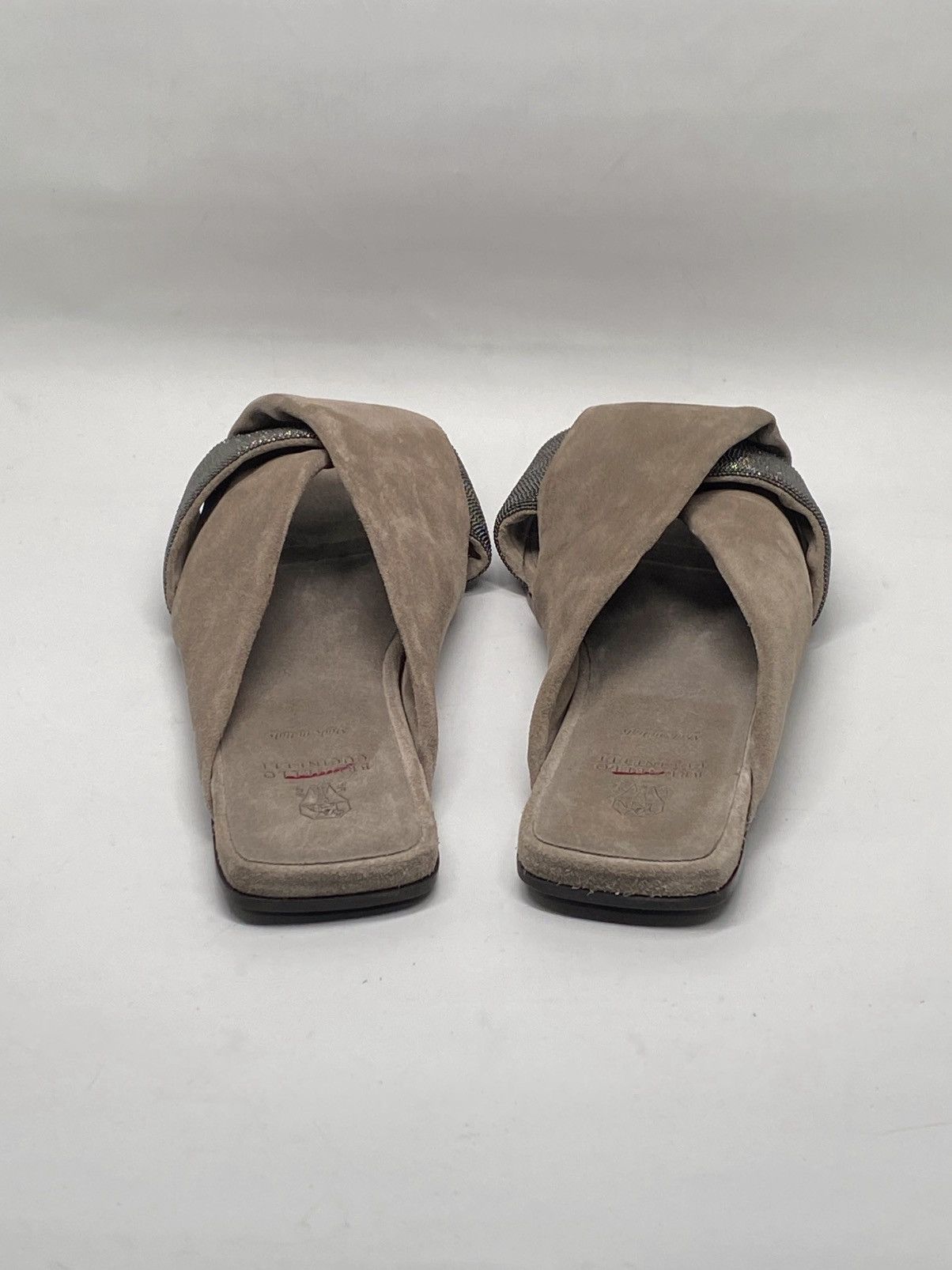 Brunello Cucinelli Brunello Cucinelli Monili-Embroidered Suede Slides size 41 Size US 11 / IT 41 - 7 Thumbnail