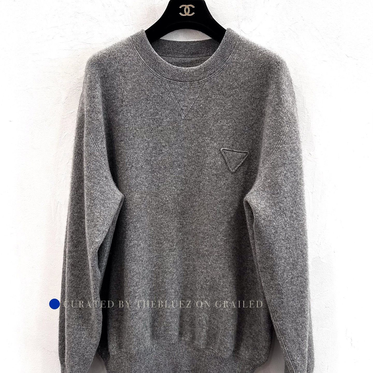 Prada Cashmere Crewneck Sweater in Gray Size US M / EU 48-50 / 2 - 1 Thumbnail