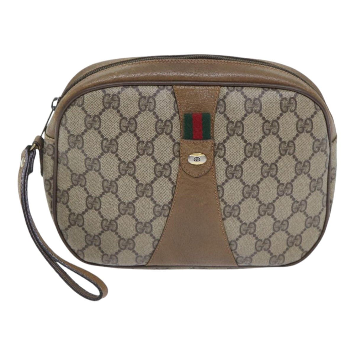 Gucci Sherry Beige Canvas Clutch Bag (Pre-Owned) Size ONE SIZE - 1 Thumbnail