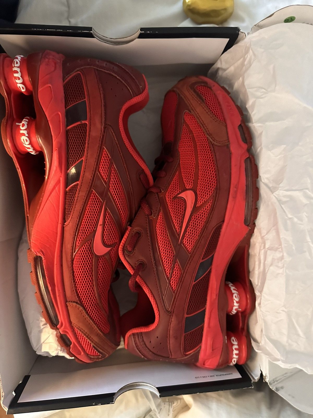 image of Nike Supreme X Shox Ride 2 Shoes in Red, Men's (Size 10)