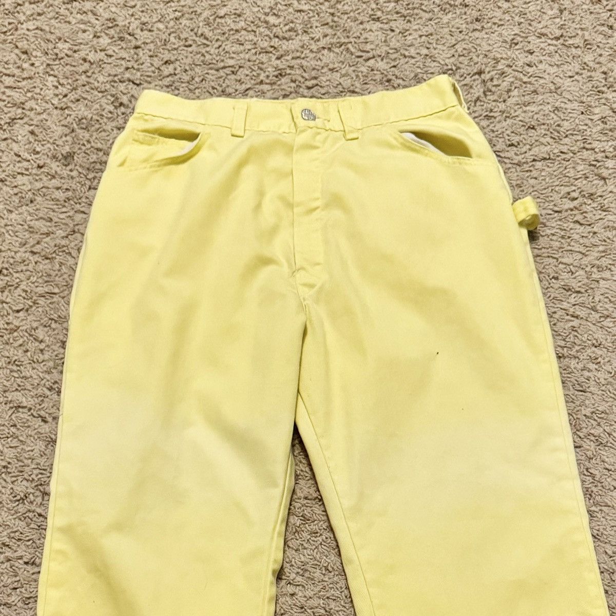 Sears TRUE VINTAGE 70s YELLOW FADE BIG YANK PANTS! Size US 29 - 2 Thumbnail