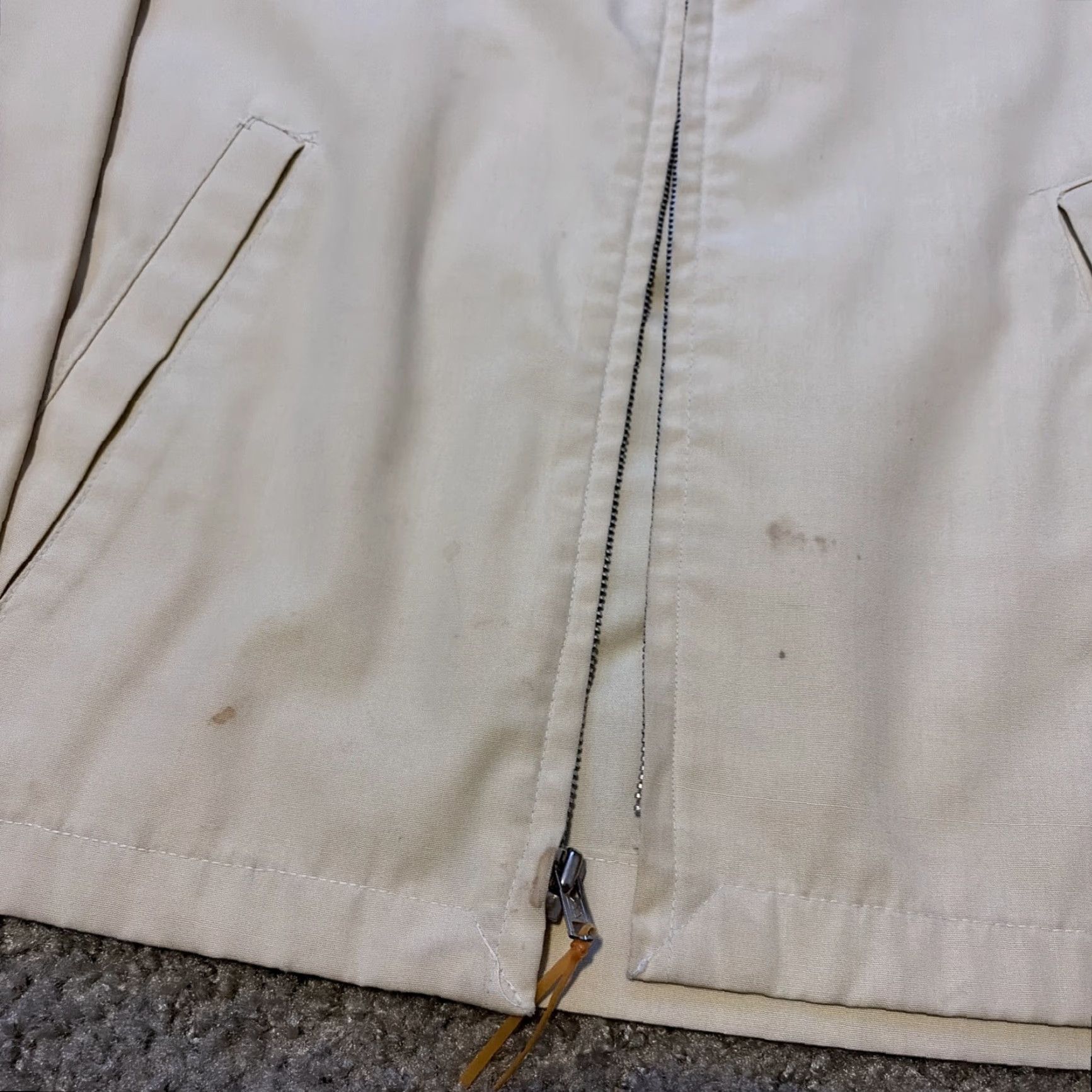Vintage VINTAGE 70s Cream Ivory Lightweight Full Zip Jacket S Christmas? No. Size S / US 4 / IT 40 - 5 Thumbnail