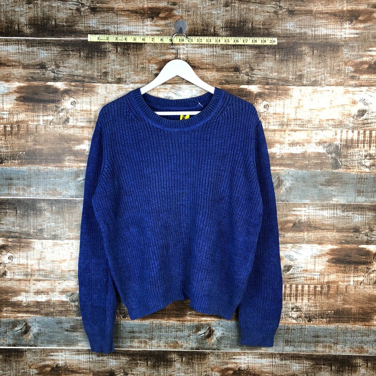 Homespun Knitwear × Japanese Brand World Basic Blue Knitwear #A1502 Size US M / EU 48-50 / 2 - 1 Thumbnail