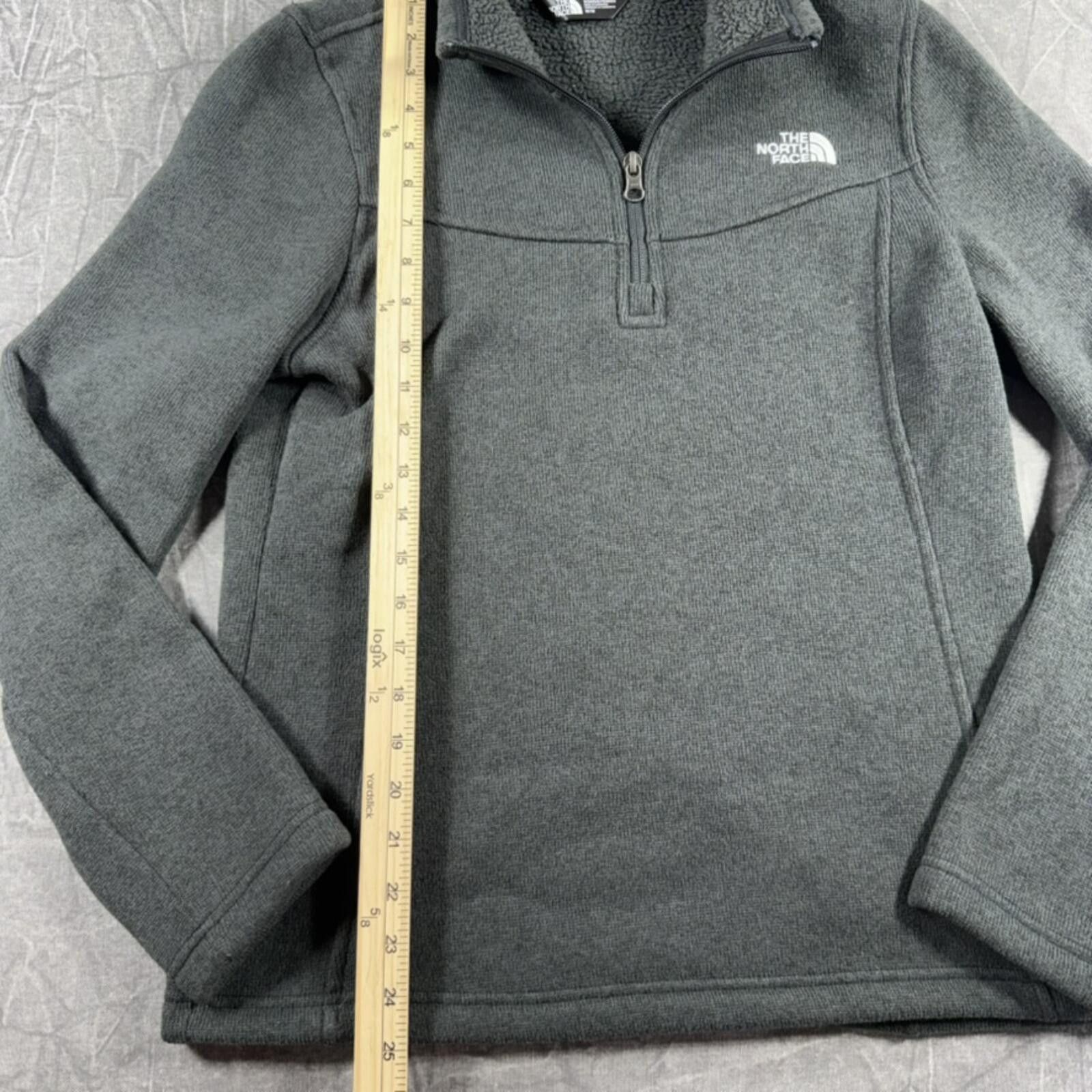 The North Face The Northface Sweater Women's M Grey 1/4 Zip Fleece Size M / US 6-8 / IT 42-44 - 3 Thumbnail