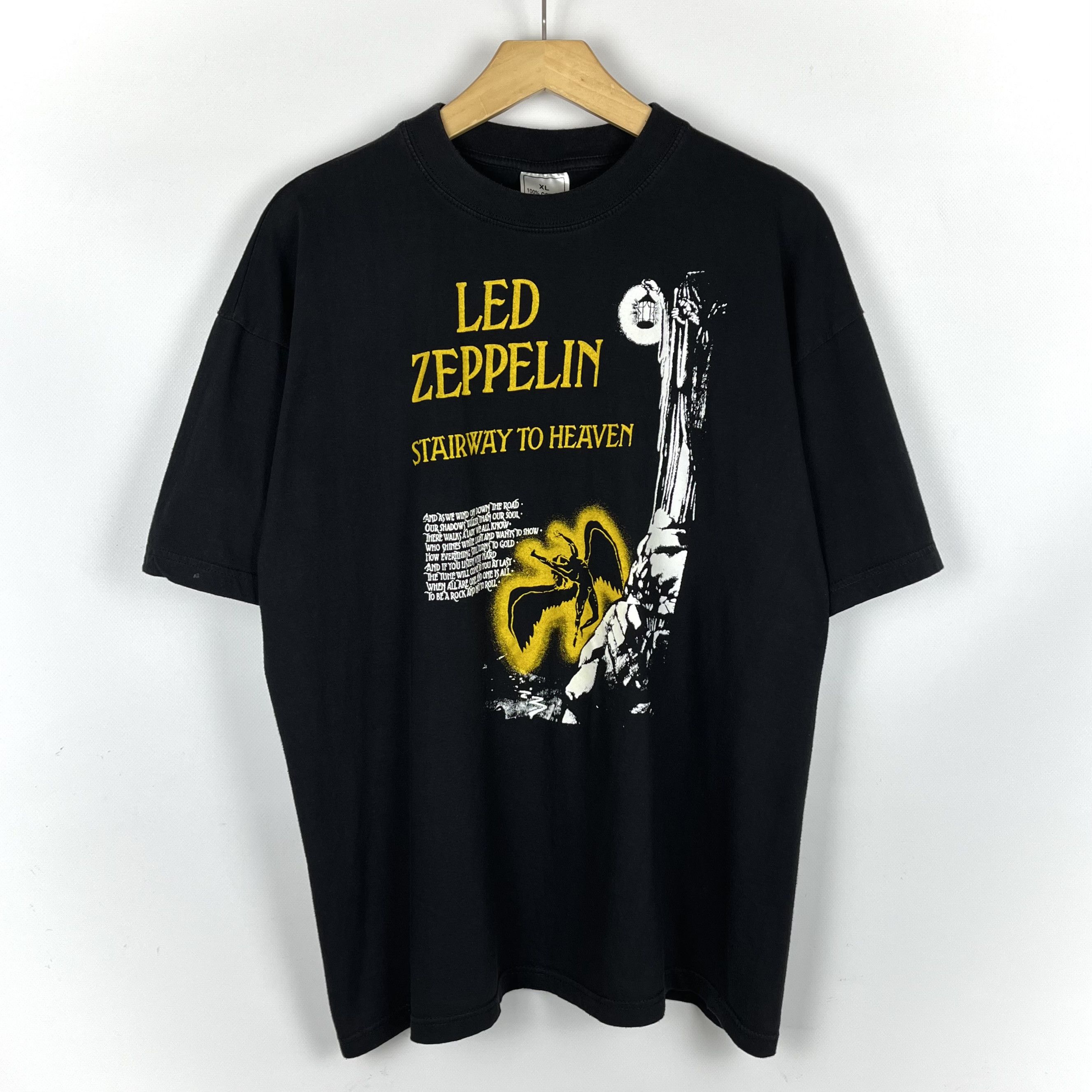Band Tees Vintage Led Zeppelin Stairway To Heaven Band T Shirt 90’s Size US XL / EU 56 / 4 - 1 Thumbnail