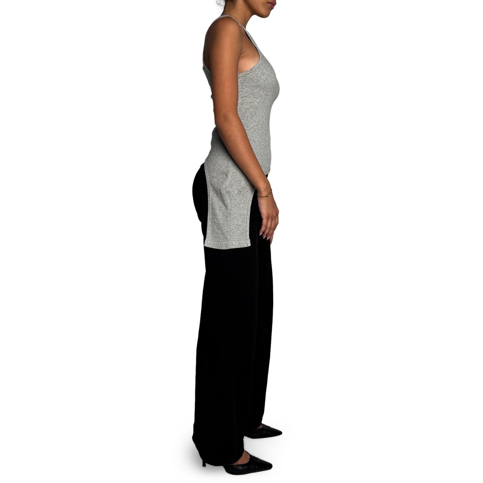 Dion Lee Grey Ribbed Cut Out Tank Size S / US 4 / IT 40 - 6 Thumbnail
