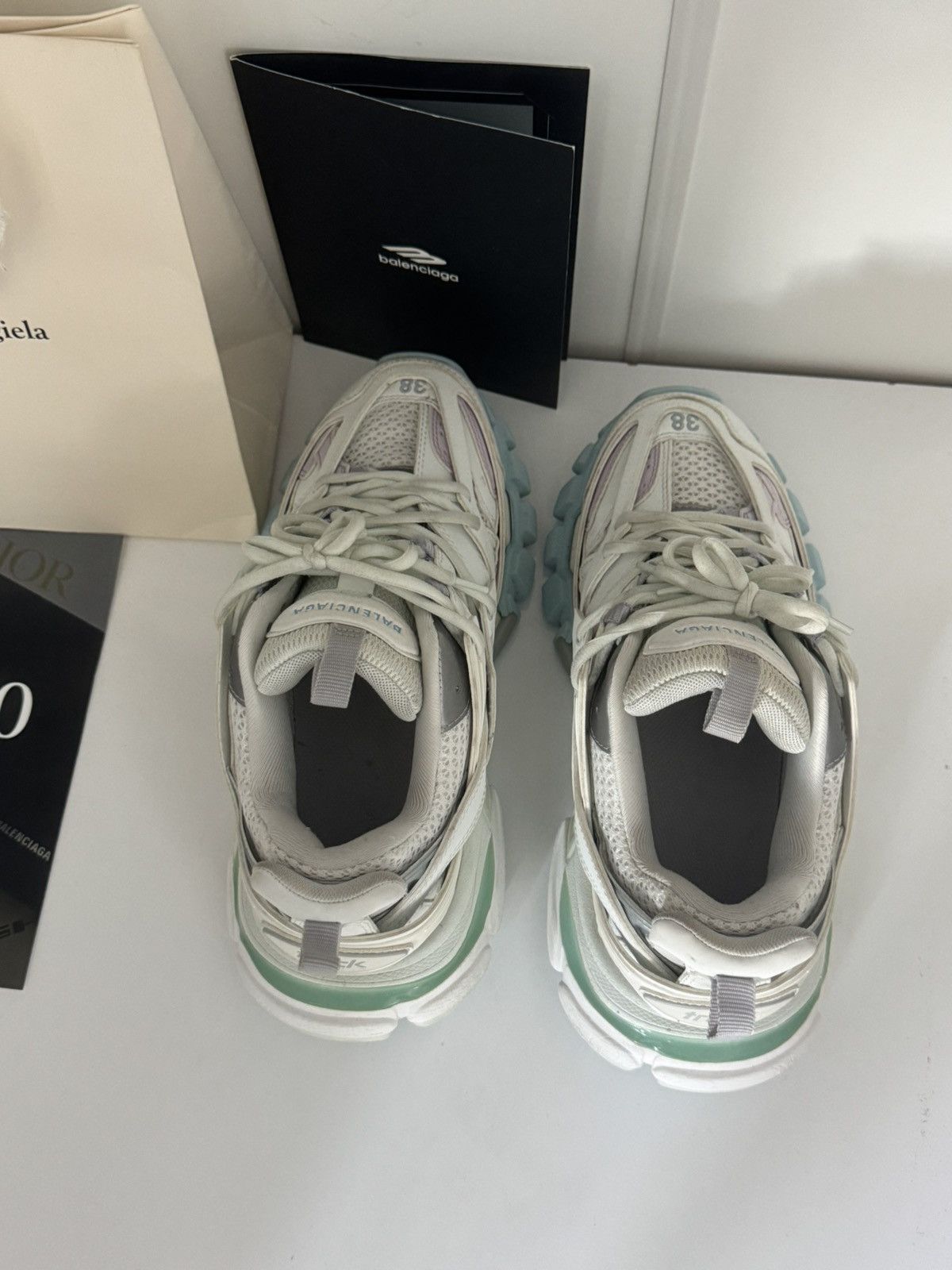 Balenciaga ✅Balenciaga track 1 white light blue 38 Size US 8 / IT 38 - 5 Thumbnail