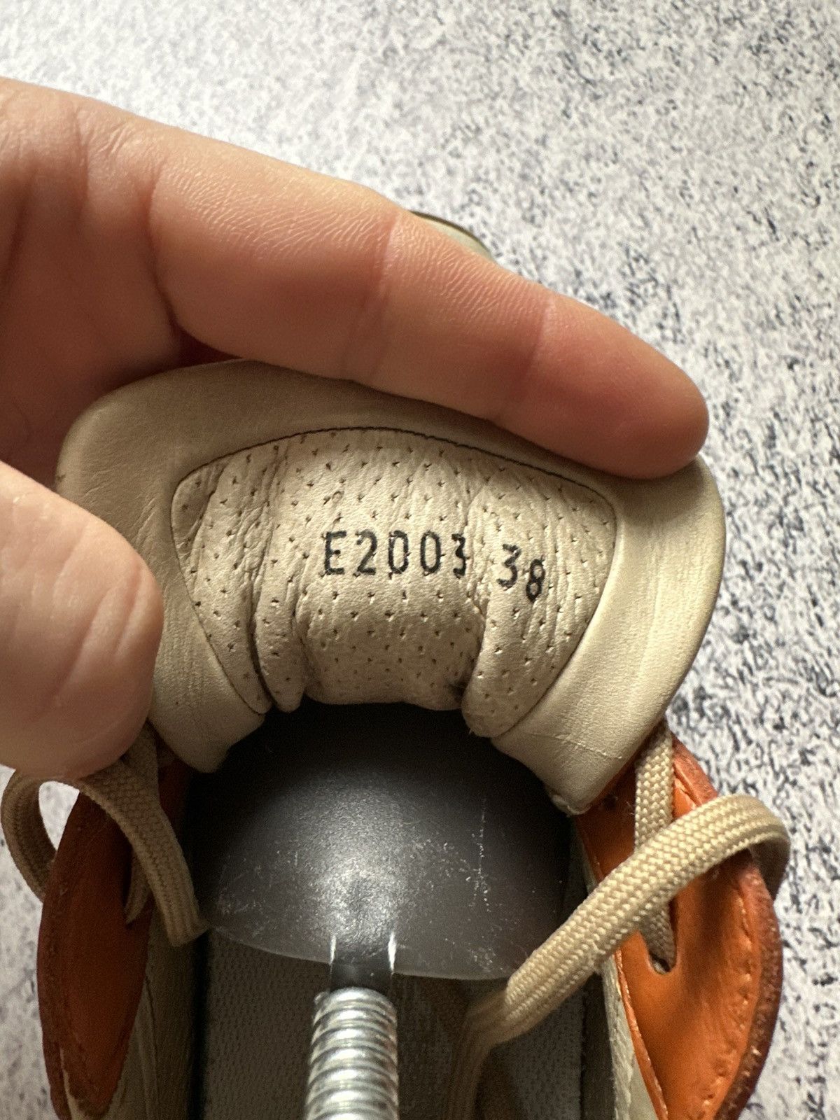 Prada Prada Red Tab Orange Leather Gray Suede Trainers Sneakers Size US 7 / IT 37 - 17 Thumbnail