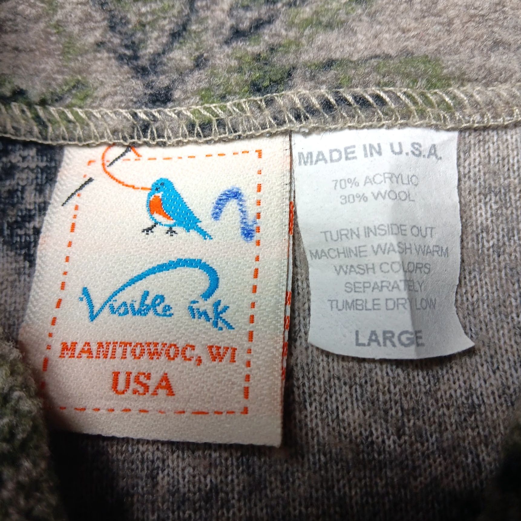 Vintage VINTAGE Invisible Ink Fleece Vest Women Large Gray Leaves Nature Gorpcore USA Size L / US 10 / IT 46 - 5 Thumbnail