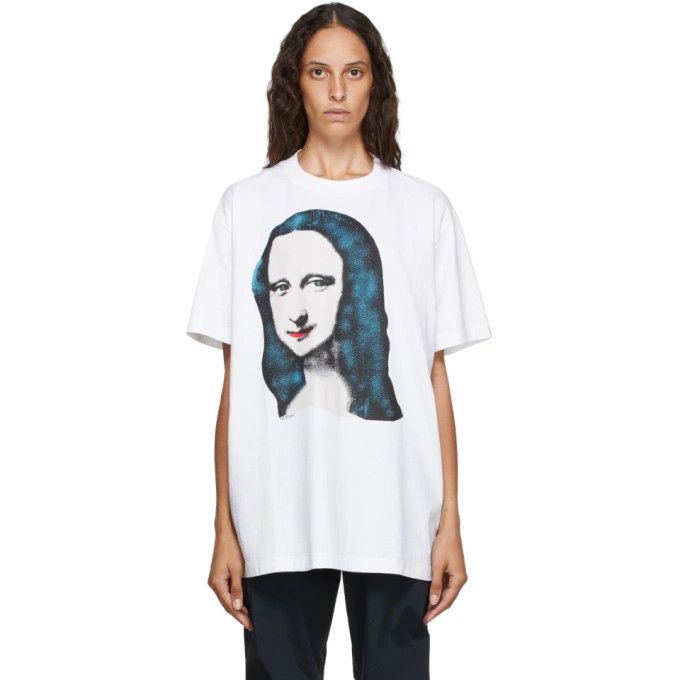 Off-White White Mona Lisa Pivot Oversized T-Shirt Size XXS / US 00 / IT 34 - 1 Thumbnail