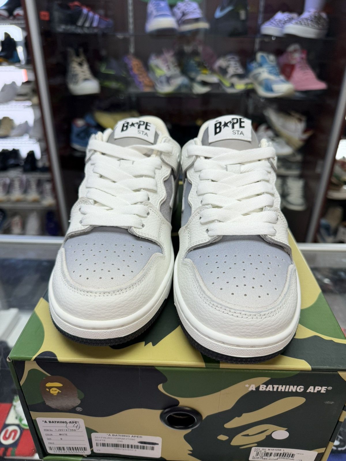 Bape Bape Skatestas (Grey/White) Size US 9 / EU 42 - 3 Thumbnail