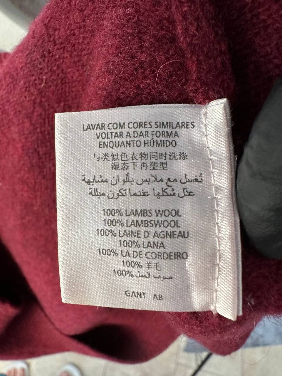 Gant GANT Lambswool Sweater Vintage Crew Neck Burgundy Size US XL / EU 56 / 4 - 11 Thumbnail