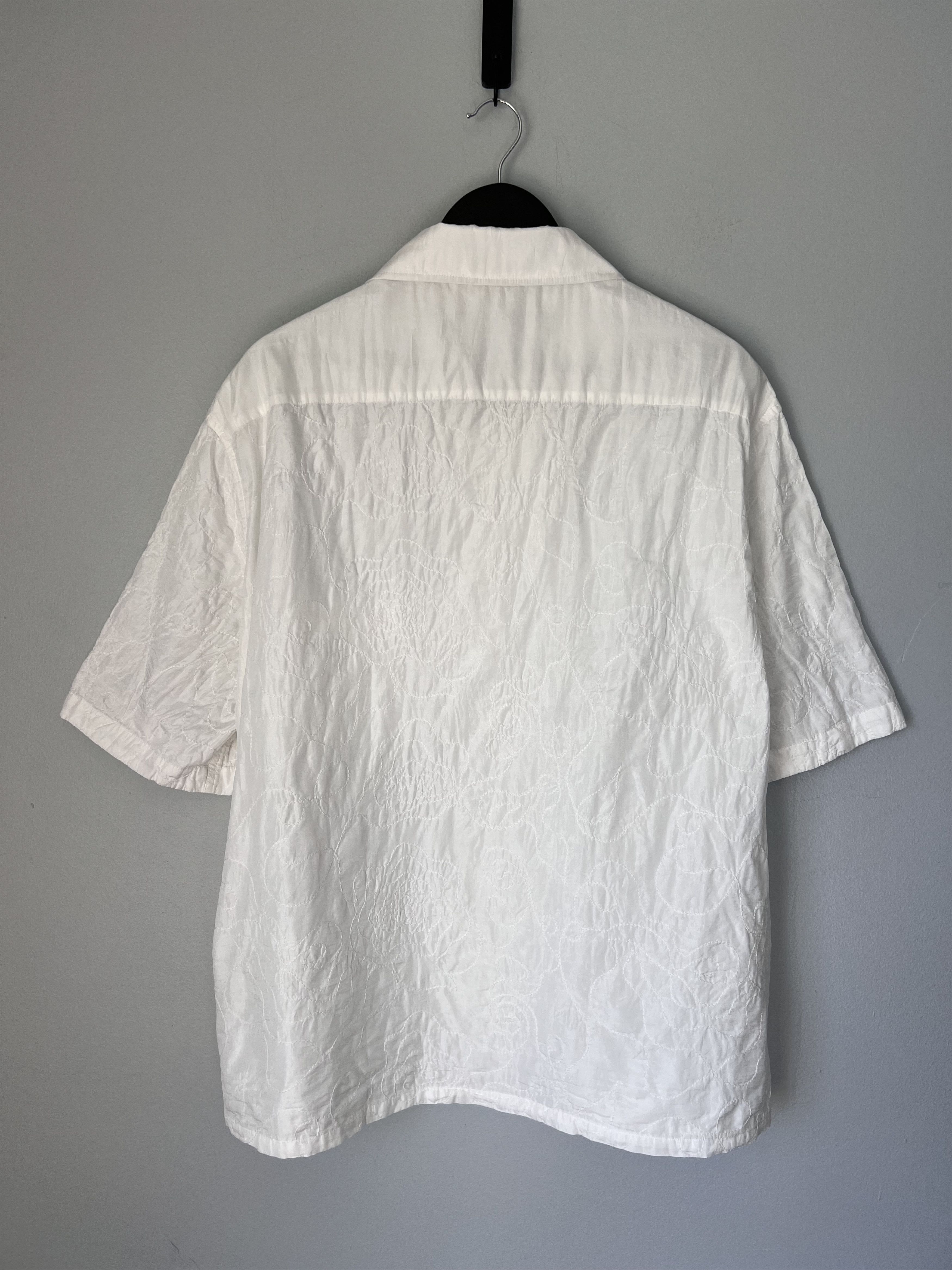 Our Legacy Our Legacy Flower Embroidery Heusen Button Up Shirt in White Size US L / EU 52-54 / 3 - 5 Thumbnail