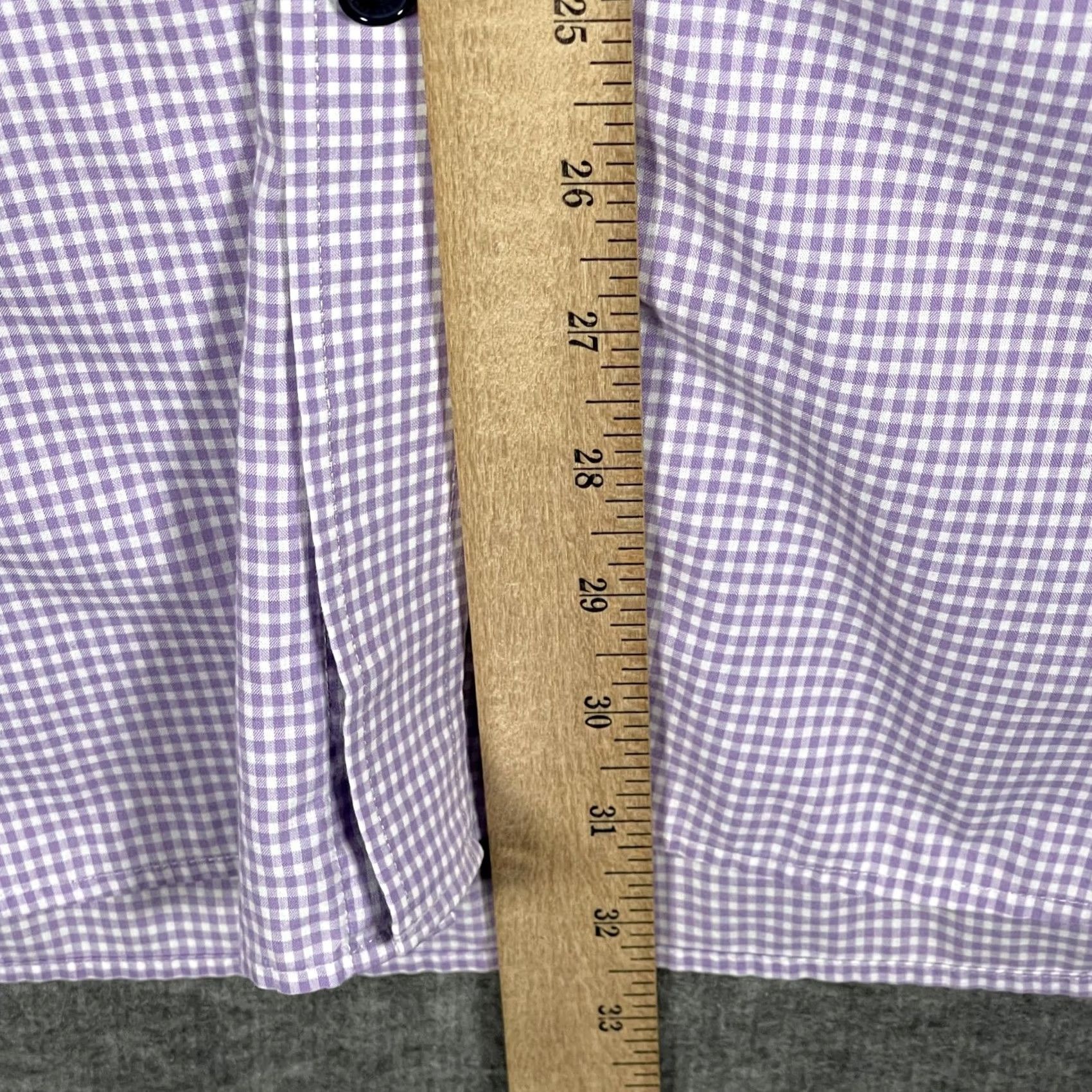 Tommy Hilfiger Tommy Hilfiger Shirt Mens 2XL Purple Gingham Dress Button-Down Wrinkle Free Size 48R - 6 Thumbnail