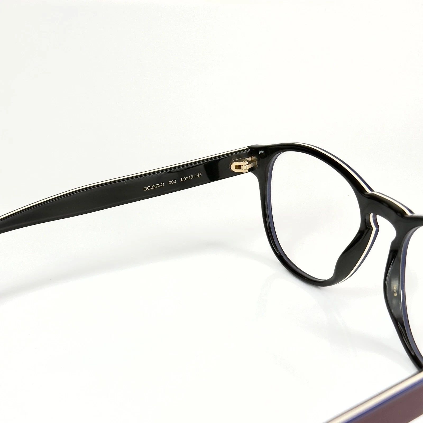 Gucci GUCCI GG0273O 0273 Burgundy Black White Eyeglasses 003 Size ONE SIZE - 2 Thumbnail