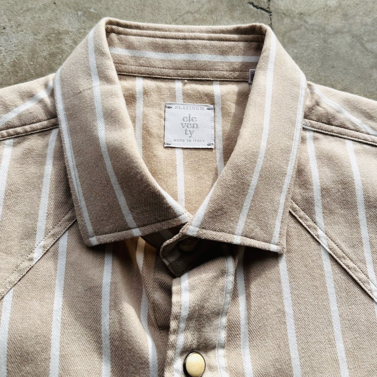 Eleventy Eleventy Platinum Shirt Western Pearl Snap Men Size Large Size US L / EU 52-54 / 3 - 2 Thumbnail