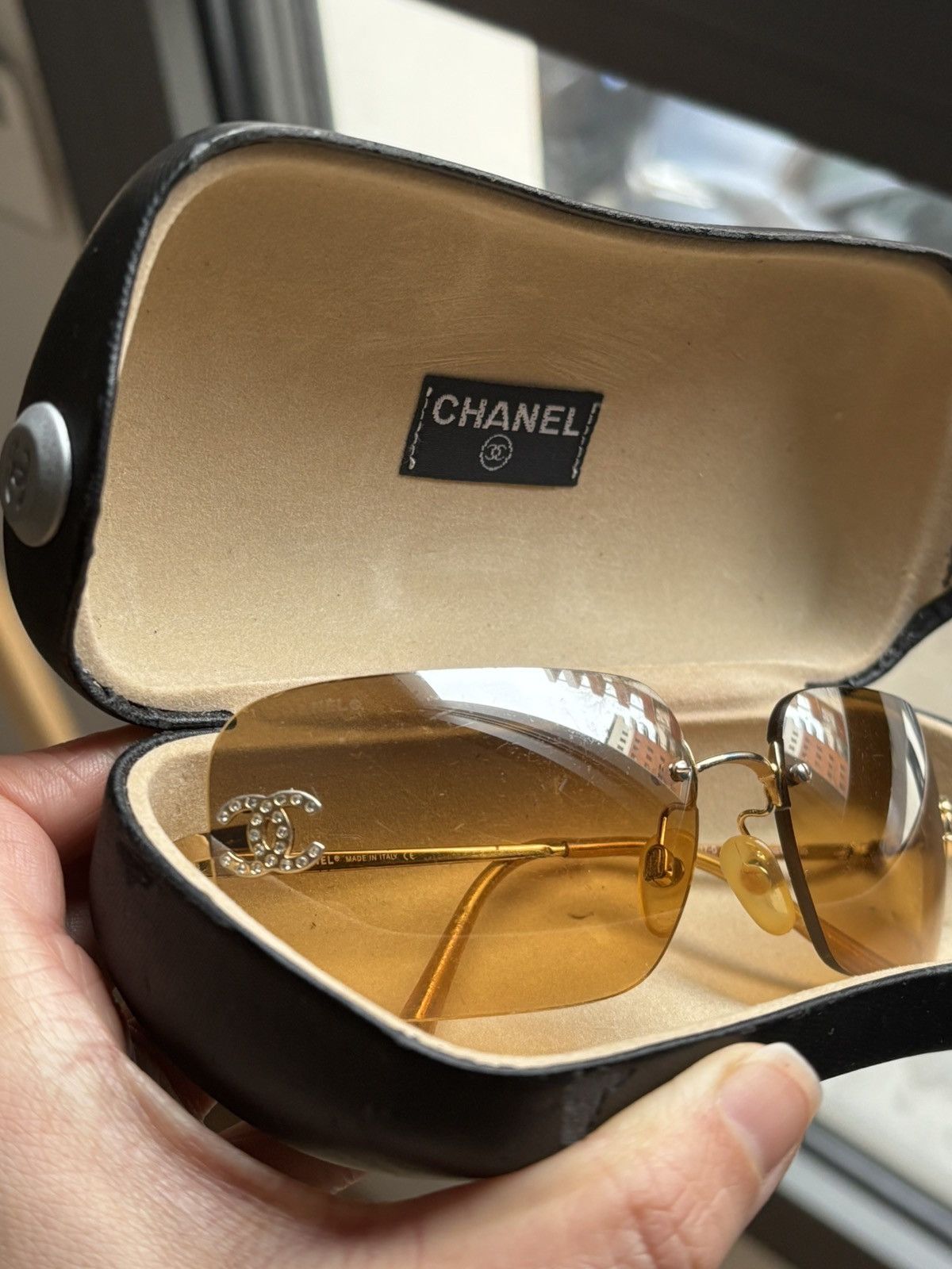 Chanel × Vintage CHANEL Sunglasses 4017-D Rimless Rhinestones Vintage Size ONE SIZE - 1 Thumbnail