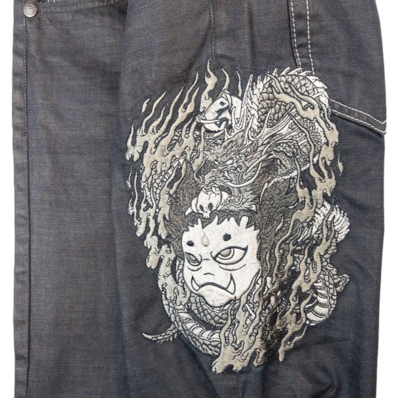 Other Vintage Jizo Japanese Embroidered Denim Jeans Size W31 Size US 31 - 5 Thumbnail