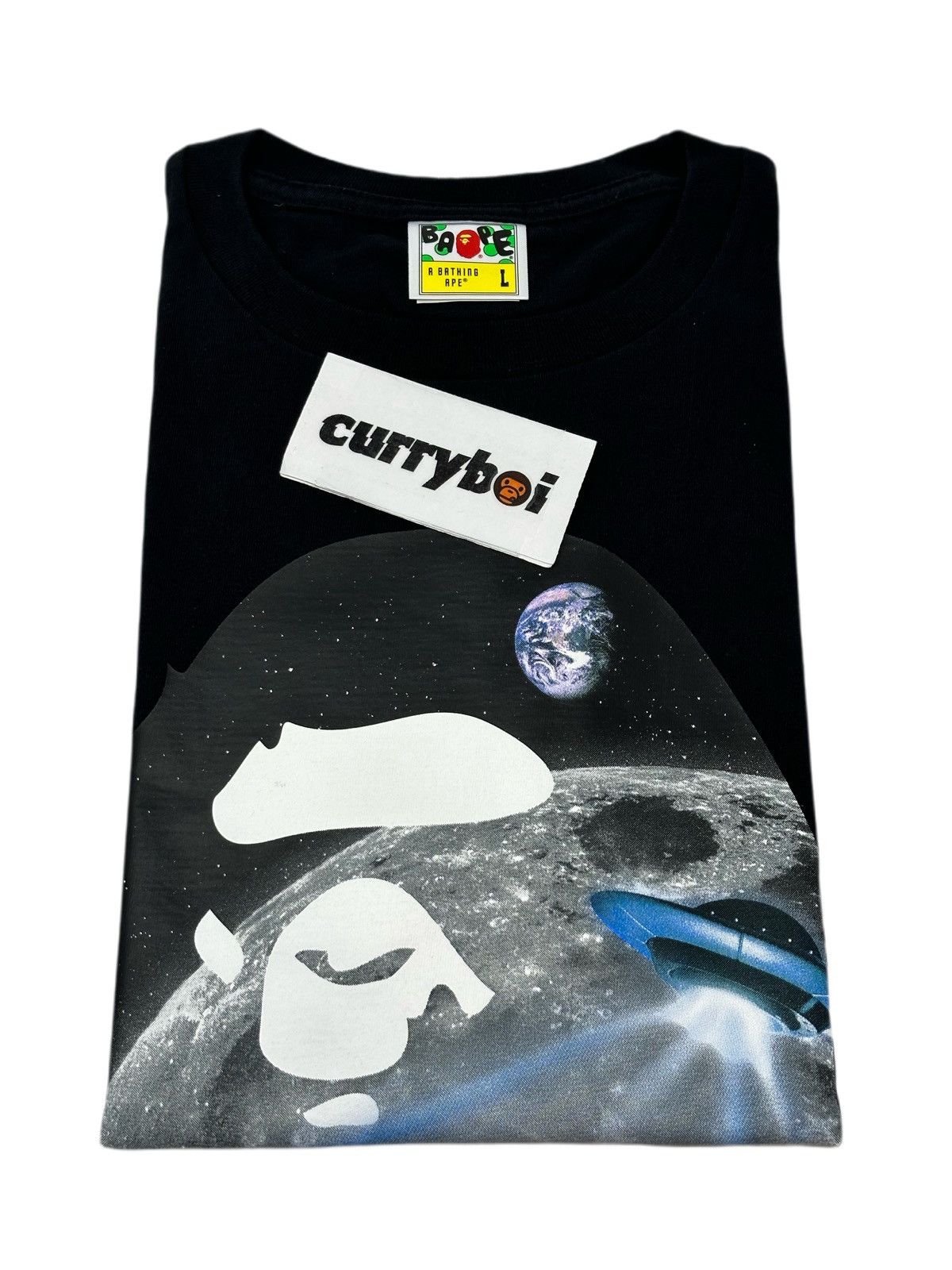Bape BAPE Moon Photo Ape Head Tee Black Size US L / EU 52-54 / 3 - 6 Thumbnail