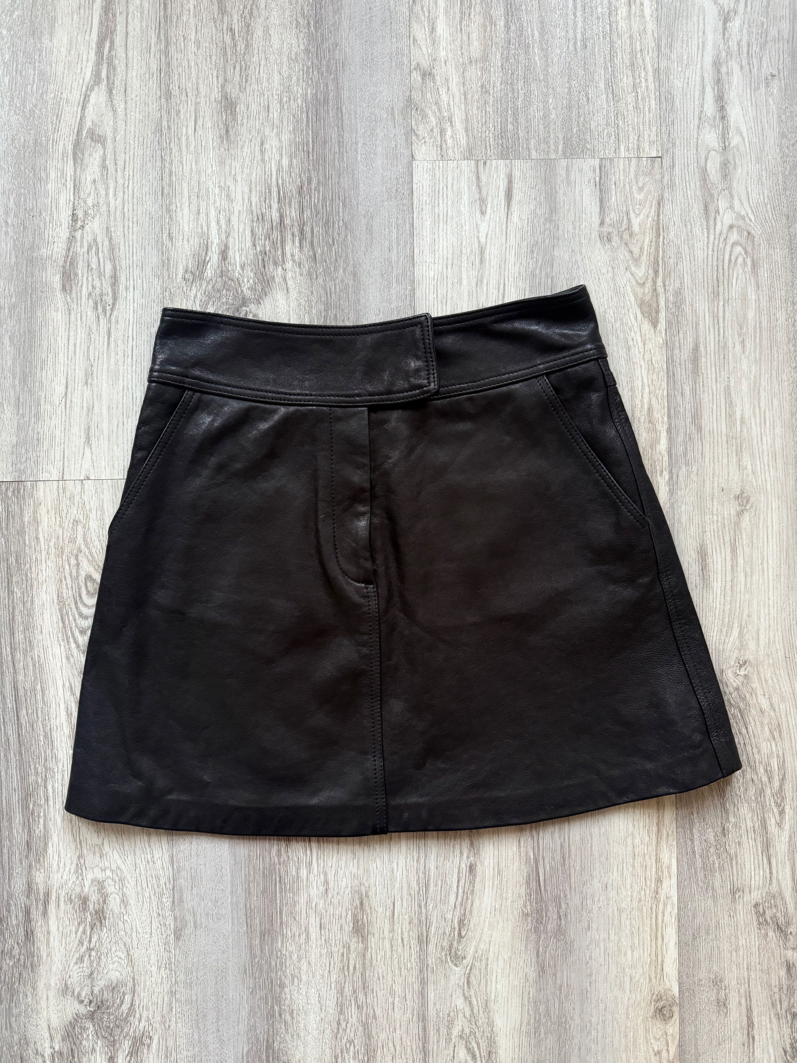 KHAITE Khaite Soft Leather Mini Skirt Size 30" / US 8 / IT 44 - 1 Thumbnail