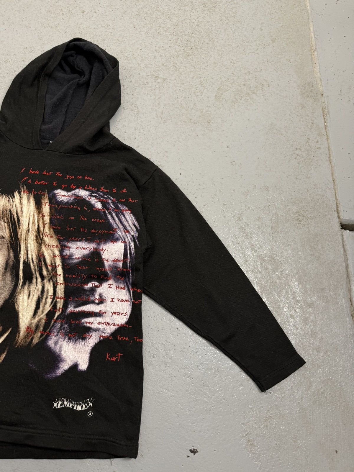 Band Tees Vintage 1994 Kurt Cobain Empire Overprinted Hoodie Size US M / EU 48-50 / 2 - 7 Thumbnail