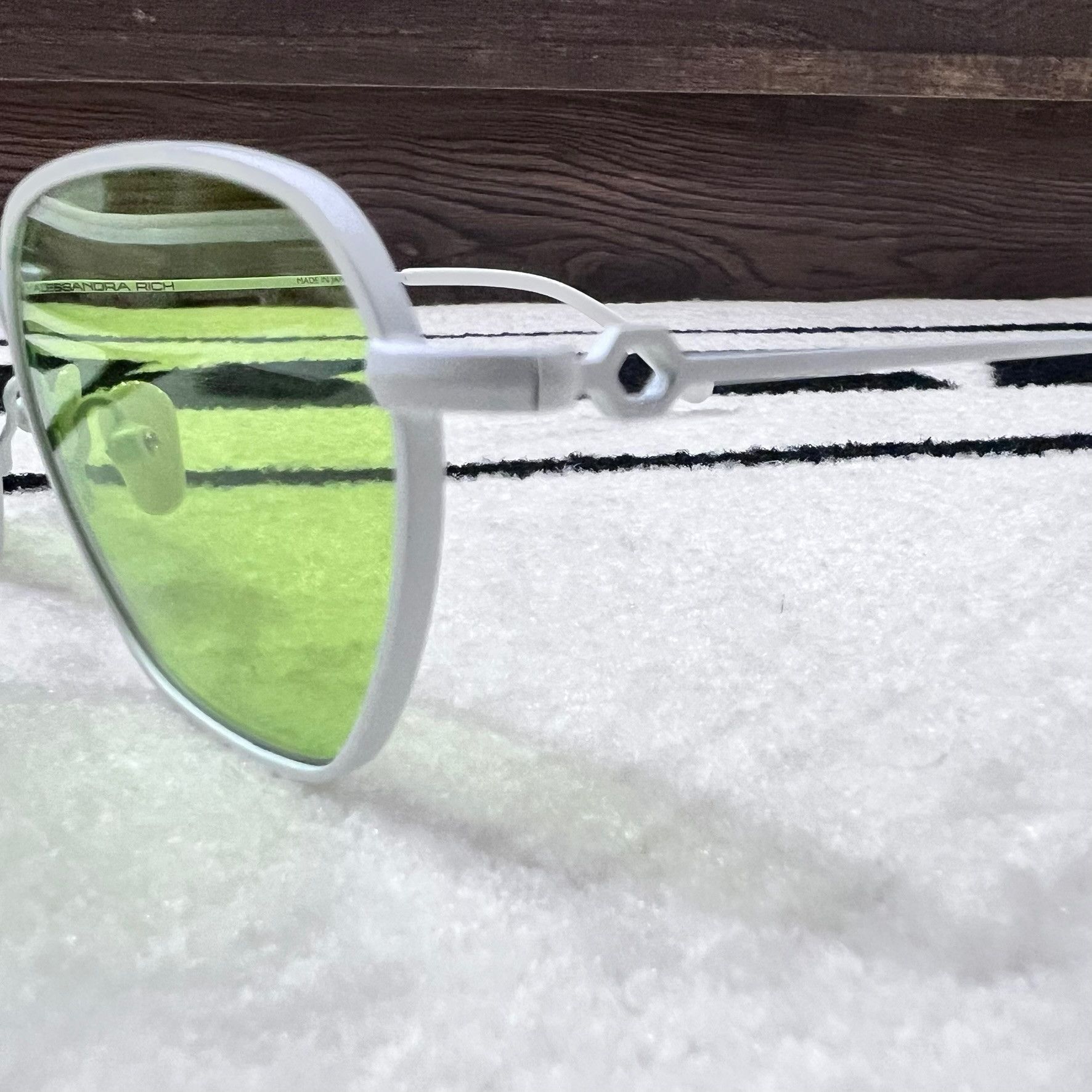 Linda Farrow Alessandra Rich Linda Farrow Heart White Chain Sunglasses Size ONE SIZE - 5 Thumbnail