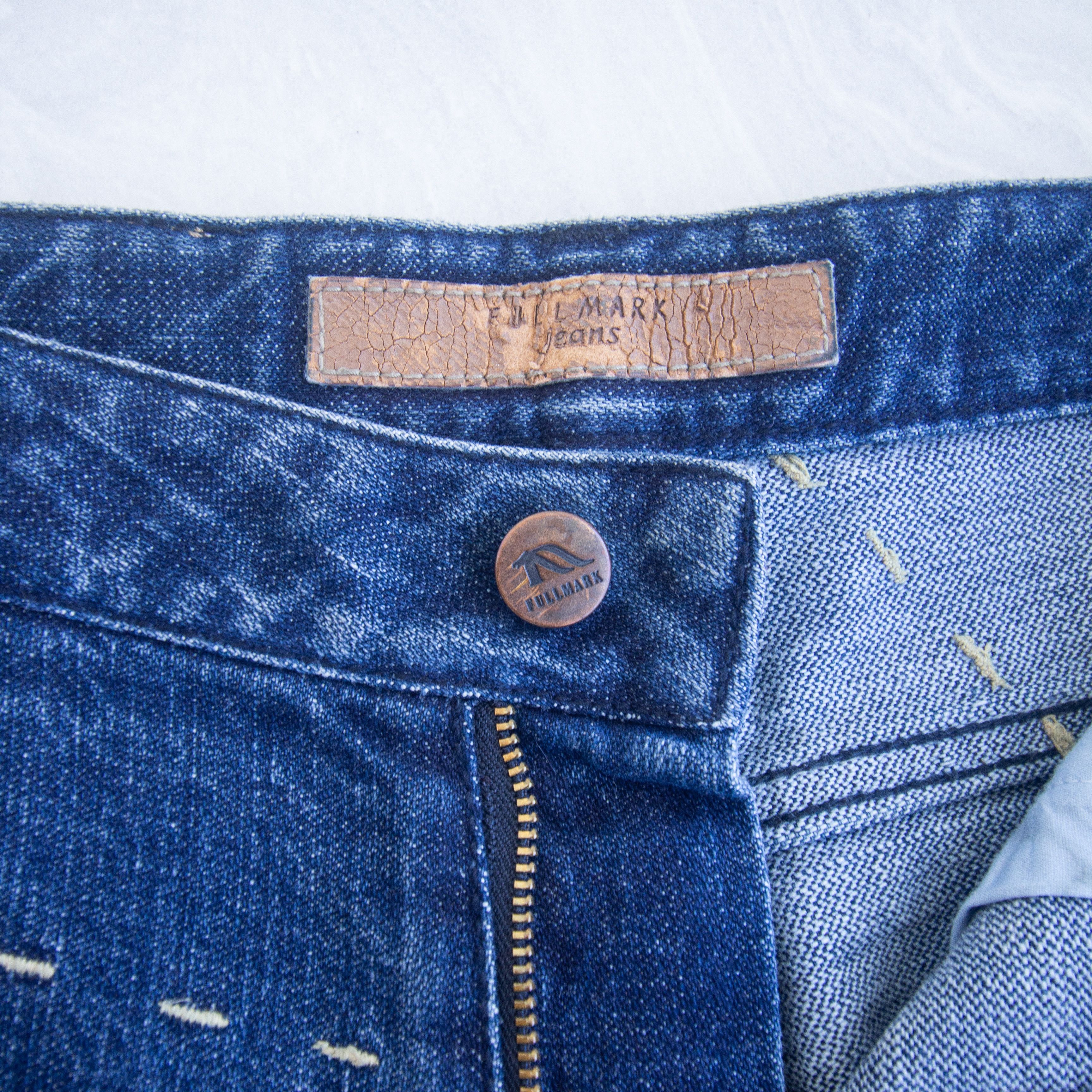 Japanese Brand Patchwork Flare Jeans by Fullmarks Size US 29 - 13 Thumbnail