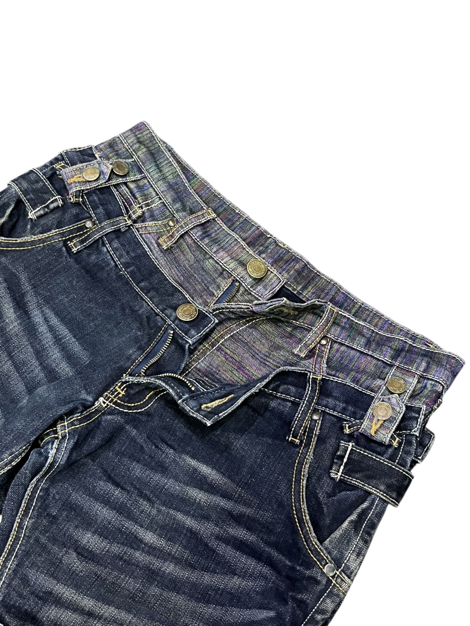 Real Japan Blues Gumu Int'l Grunge Hybrid Double Waist Jeans W31 Rare Size US 31 - 9 Thumbnail
