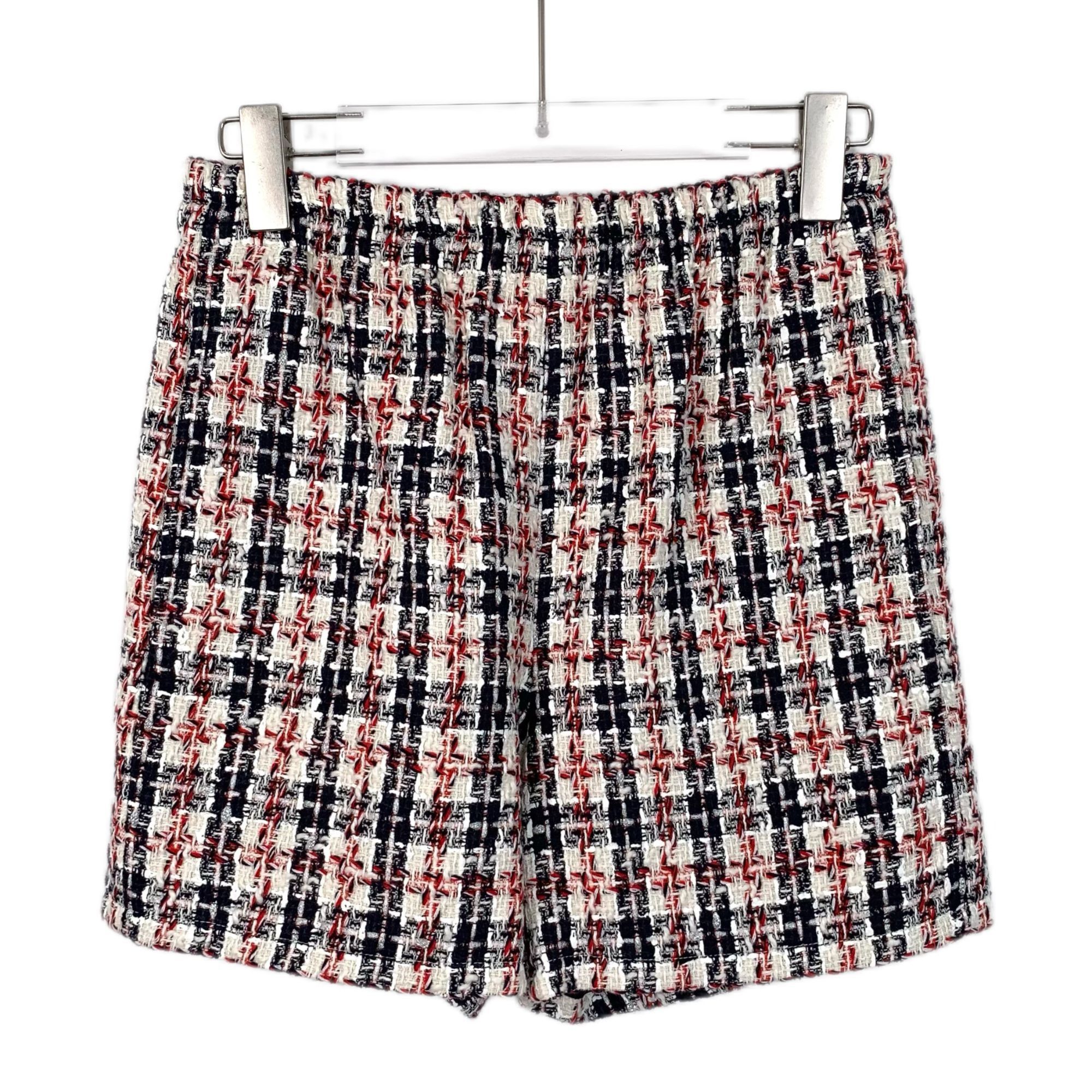 Gucci Gucci Womens Tweed Plaid Shorts Made In Italy Size 36 Red/Bl Size 36" / US 14 / IT 50 - 1 Thumbnail