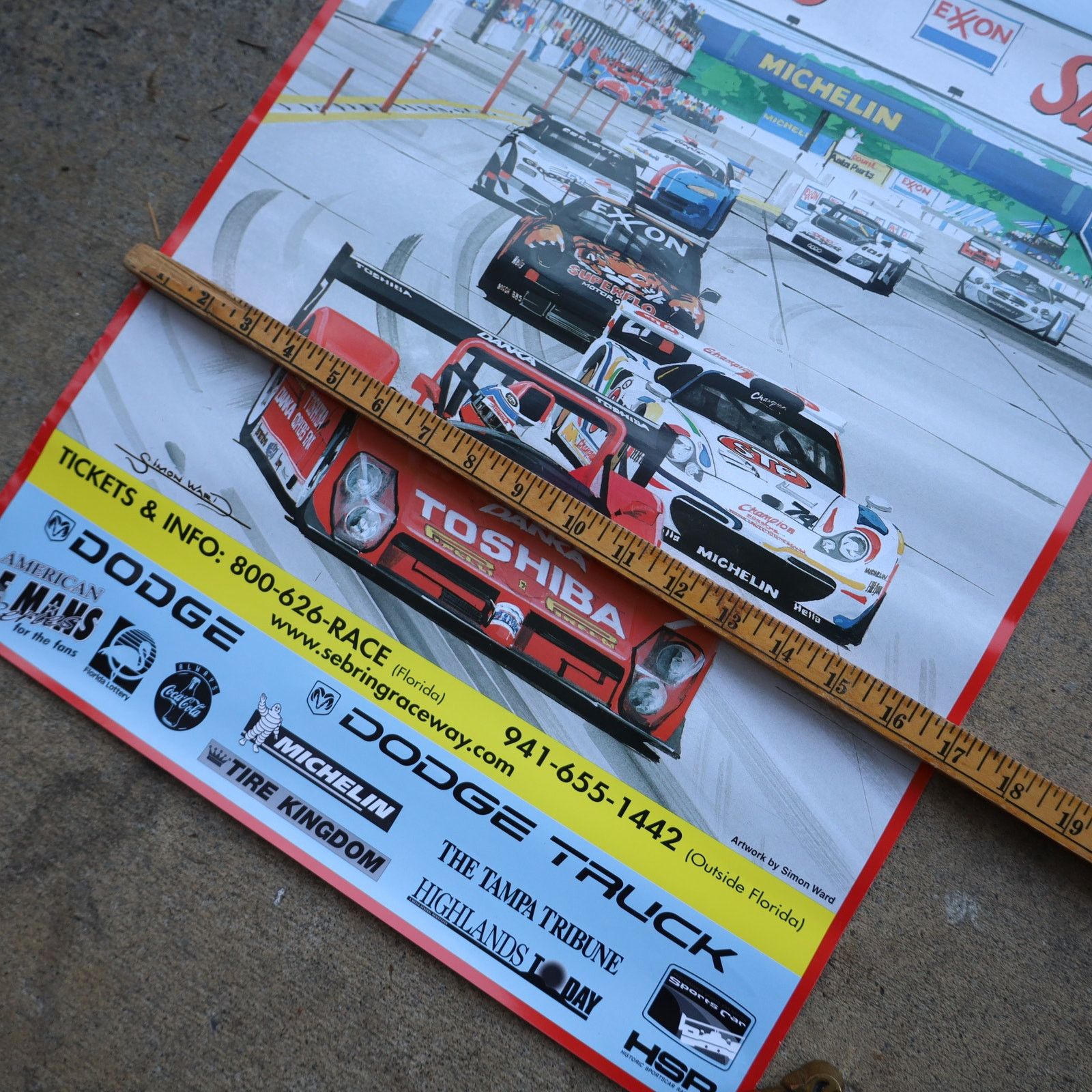 Vintage Original Vintage 1999 SuperFlo12 Racing Poster Size ONE SIZE - 6 Thumbnail