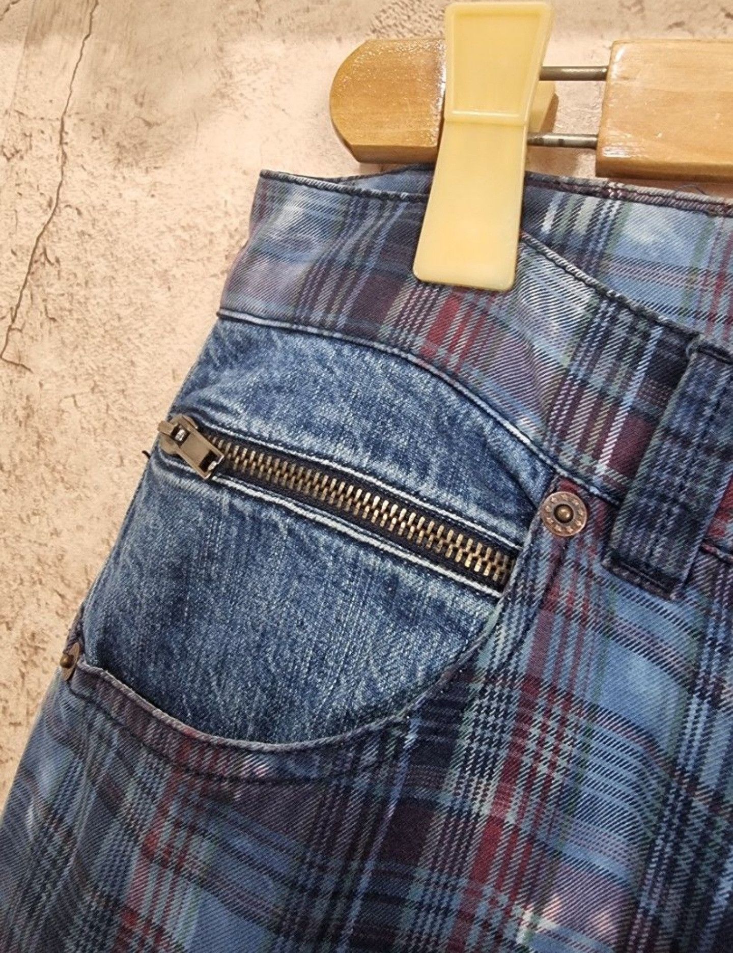 Kenzo Kenzo Homme Vintage checkered denim Pants Size US 30 / EU 46 - 5 Thumbnail