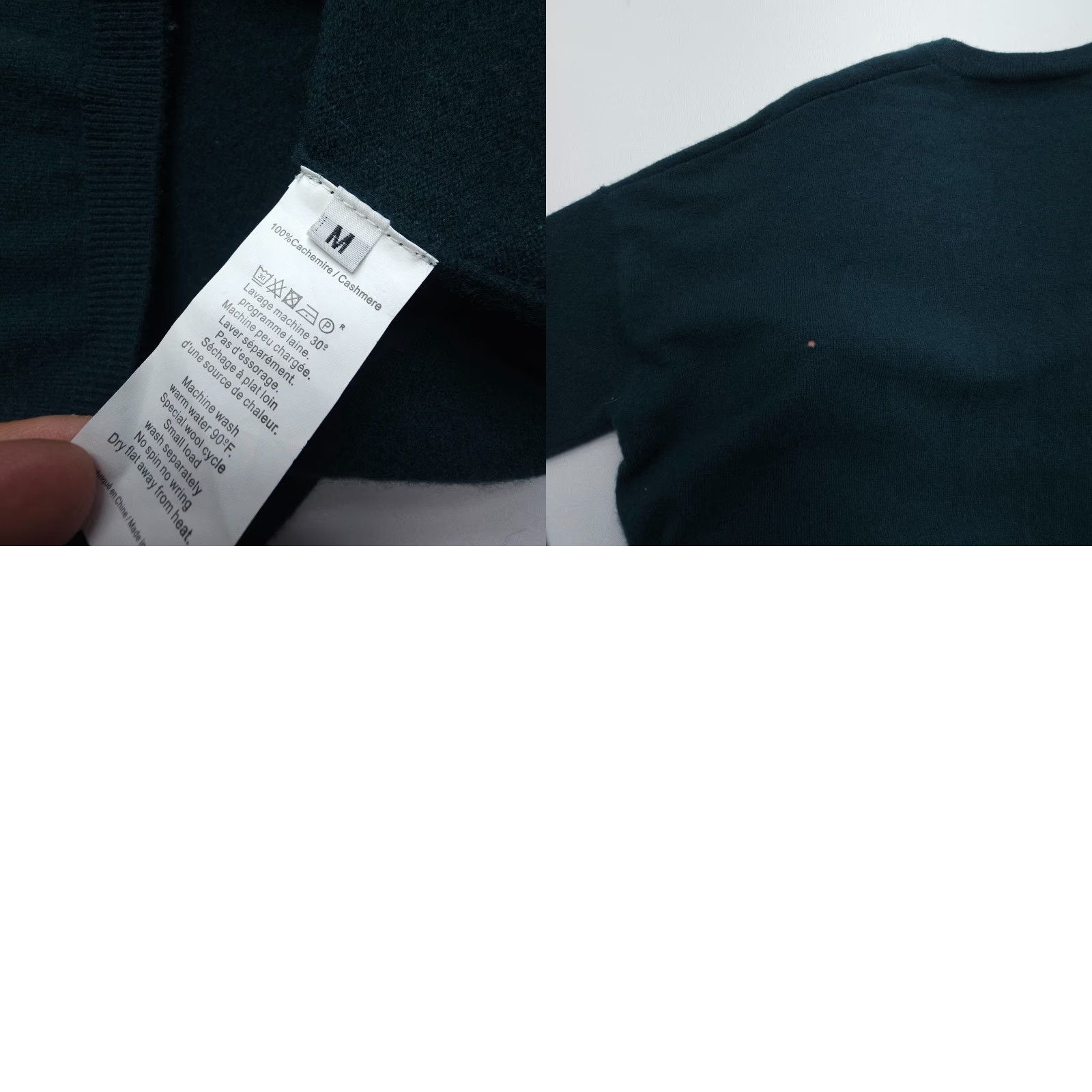 Vintage VINTAGE Poles Maison Montagut Cardigan Sweater Women Regular Size M Green Cashmere Knit Long Sleeve V-Neck Size M / US 6-8 / IT 42-44 - 8 Thumbnail