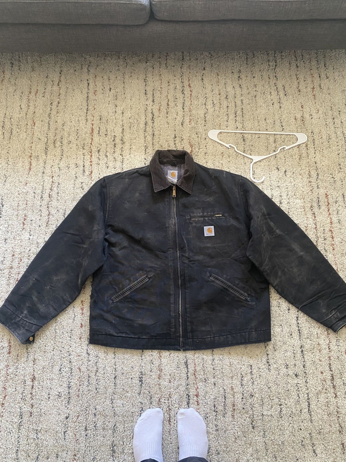 Faded black Carhartt jacket