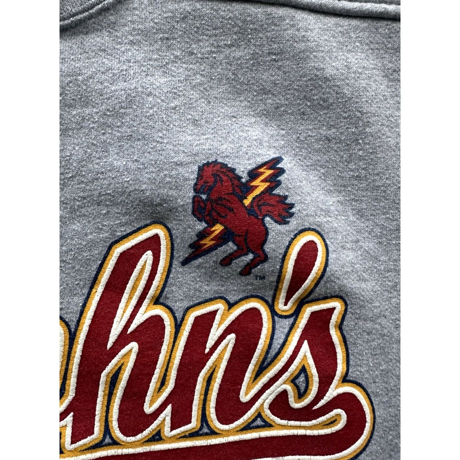 Champion VINTAGE Champion Reverse Weave Sweatshirt Magnetic/Graphic Print Size L Gray Men's 90s Basketball Gym & Training Pullover (Rare) Size US L / EU 52-54 / 3 - 3 Thumbnail