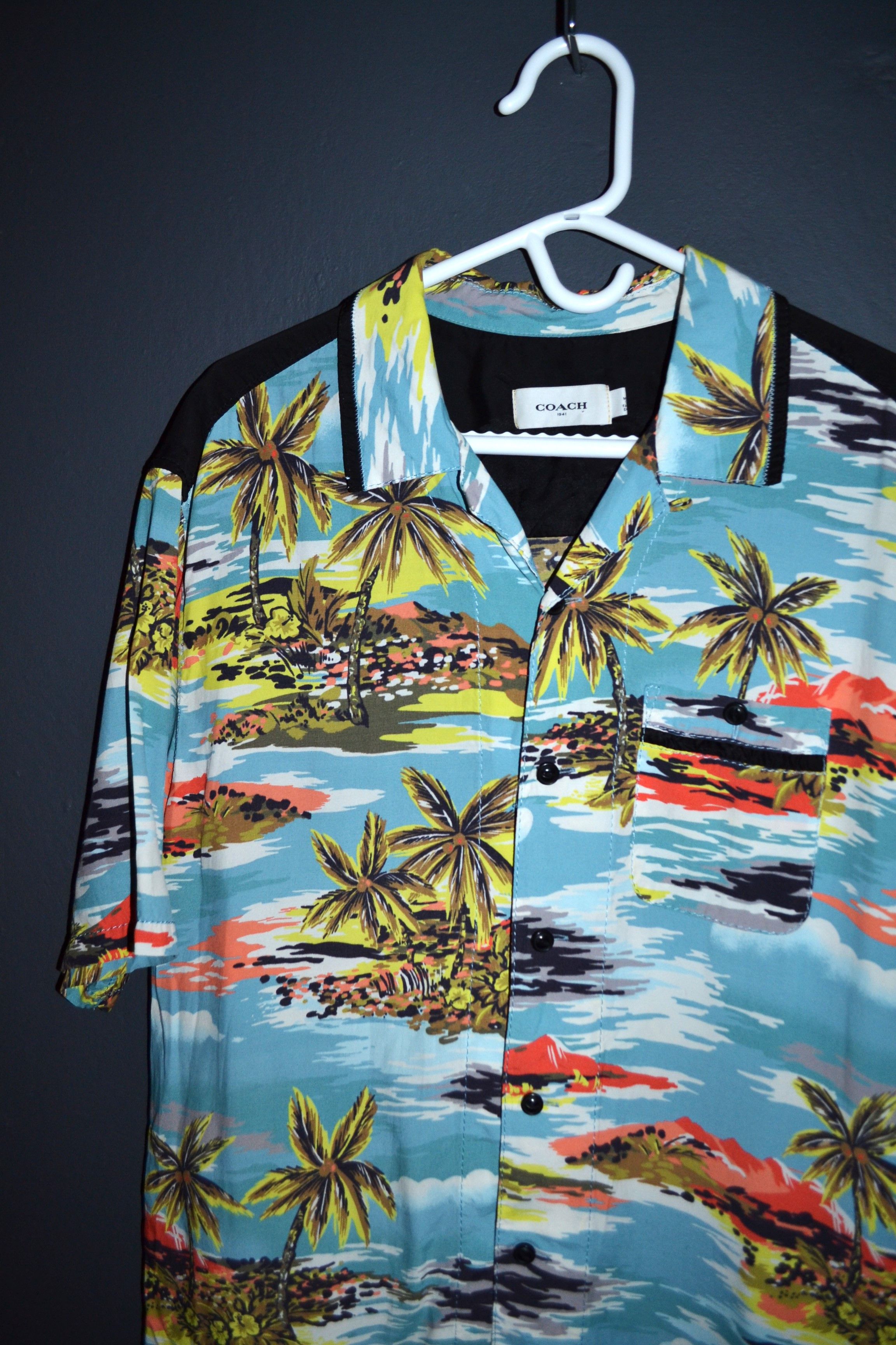 Coach Coach 1941 Hawaiian Print Varsity Bowling Shirt Size US XL / EU 56 / 4 - 1 Thumbnail