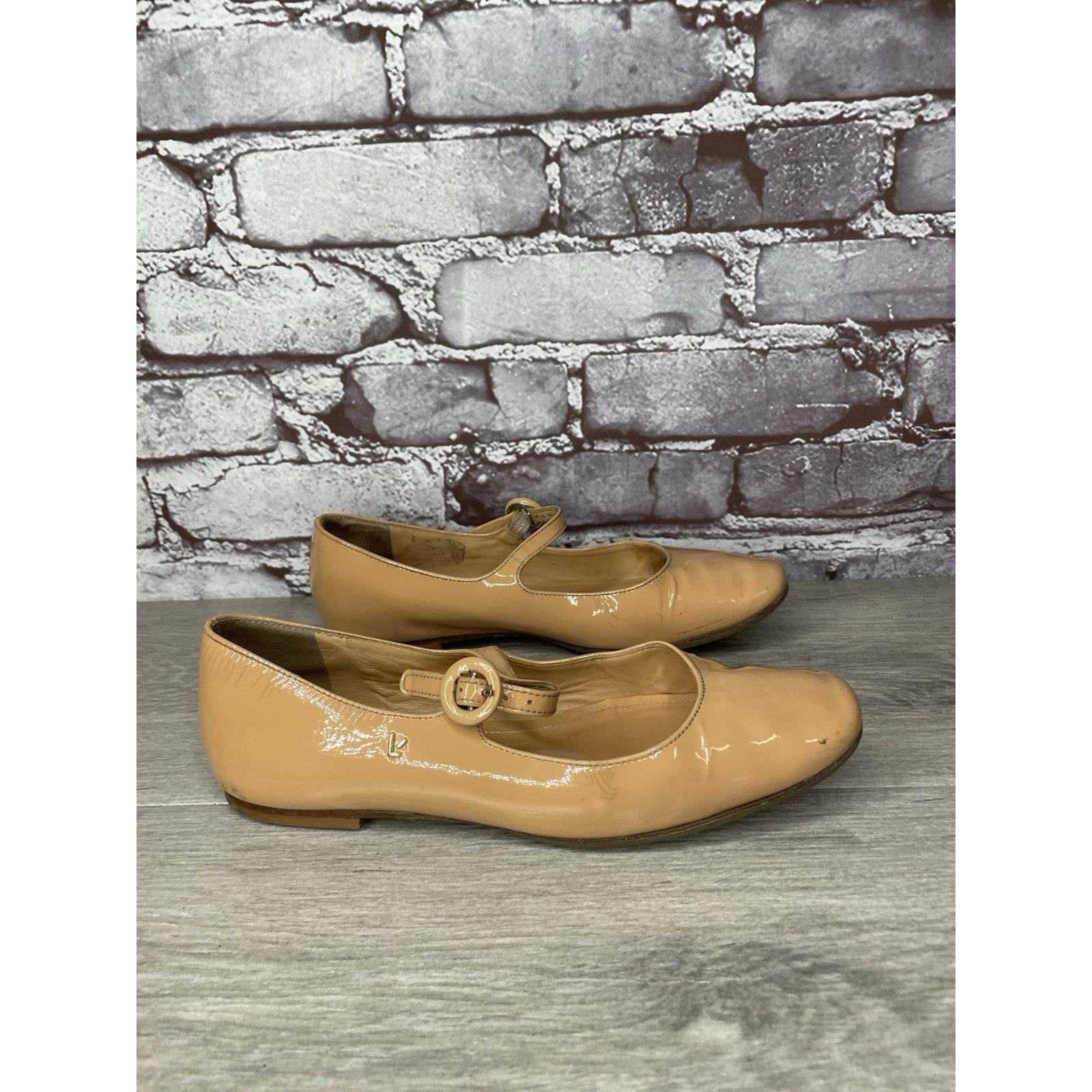 Other LARROUDE Vibram Nude Patent Leather Mary Jane Flats Shoes Wo Size US 5 / IT 35 - 17 Thumbnail
