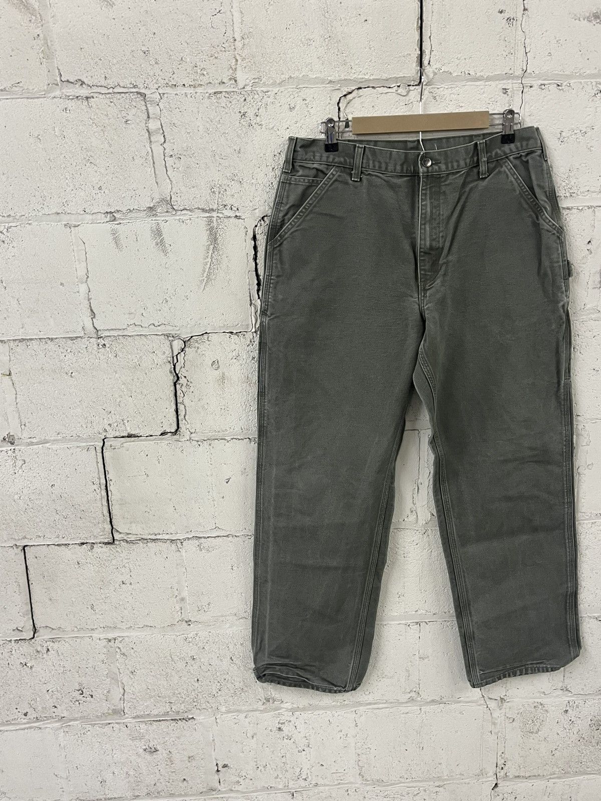 Carhartt Carhartt carpenter cargo pants vintage baggy moss green Size US 34 / EU 50 - 9 Thumbnail