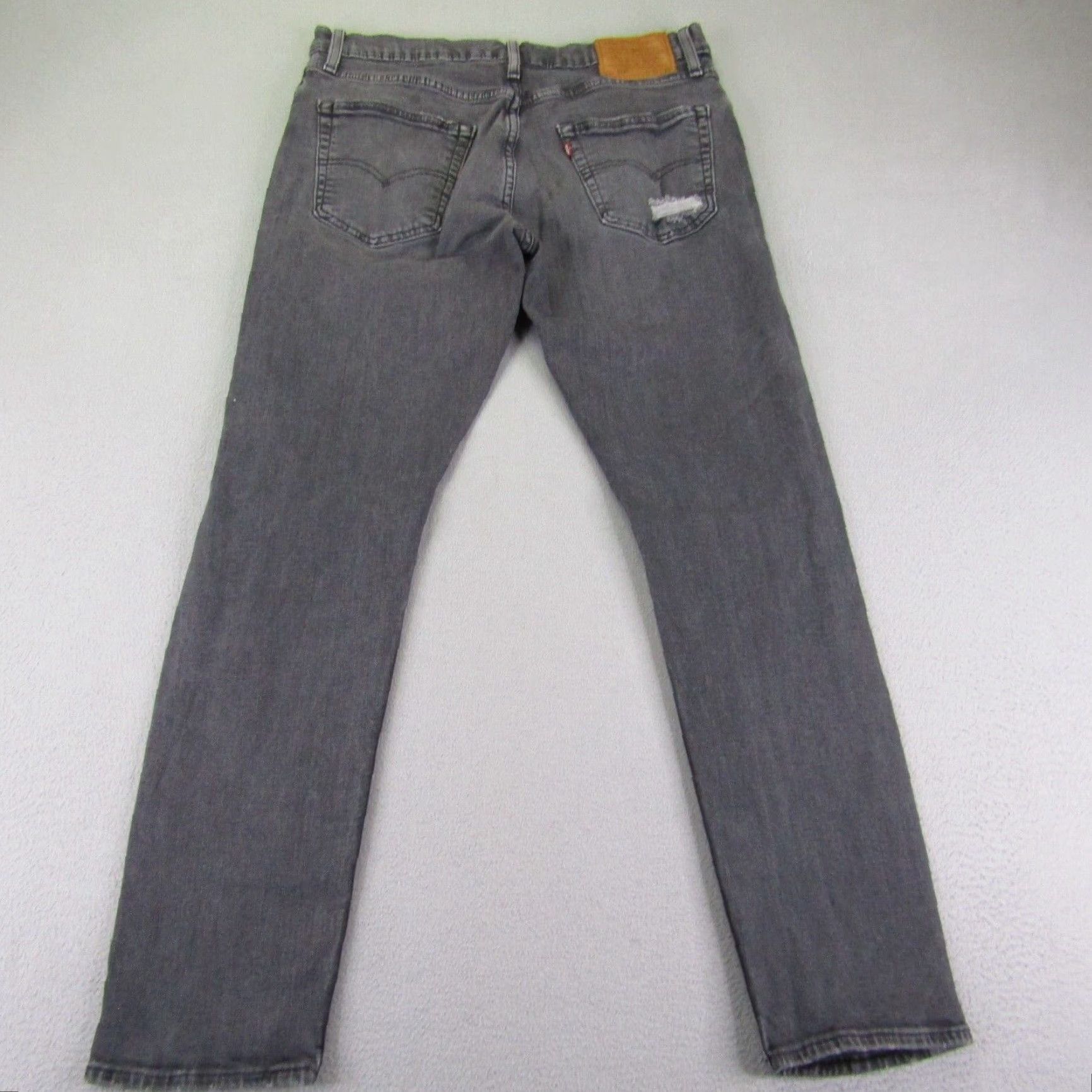 Levi's Levi's Jeans Mens 33x32 Gray Denim 502 Slim Tapered Distressed Flex Classic Outdoor Mens Size US 33 - 4 Thumbnail